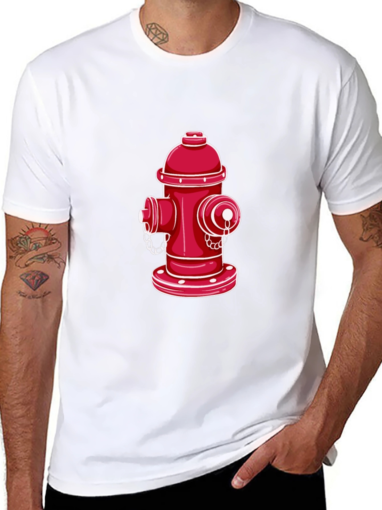 Fire Hydrant Graphic Tee - Black