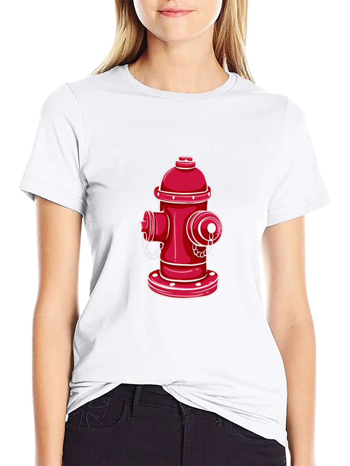 Fire Hydrant Graphic Tee - Black