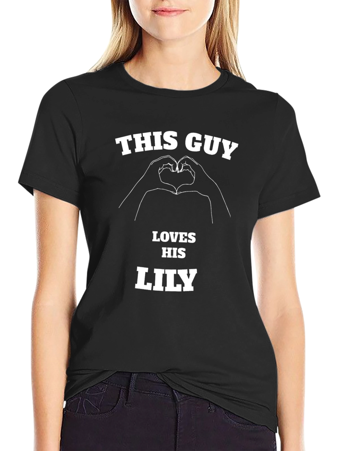 This Guy Loves His Lily Black T-Shirt