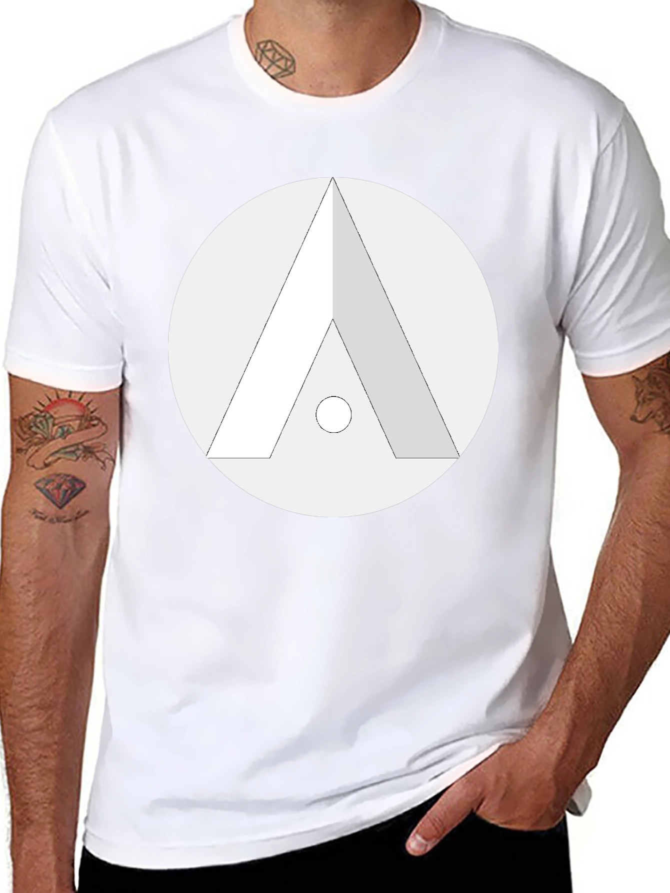Geometric Logo Black T-Shirt