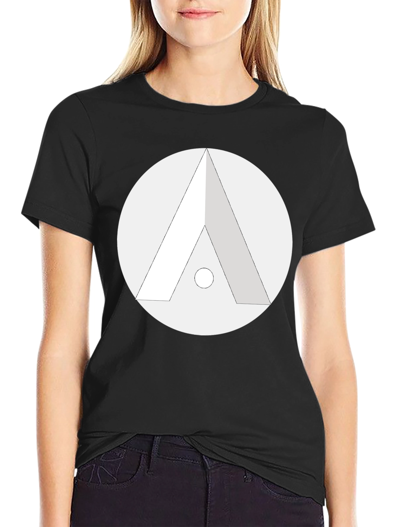 Geometric Logo Black T-Shirt