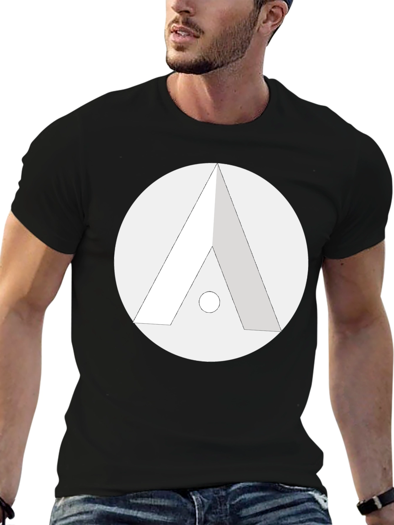 Geometric Logo Black T-Shirt