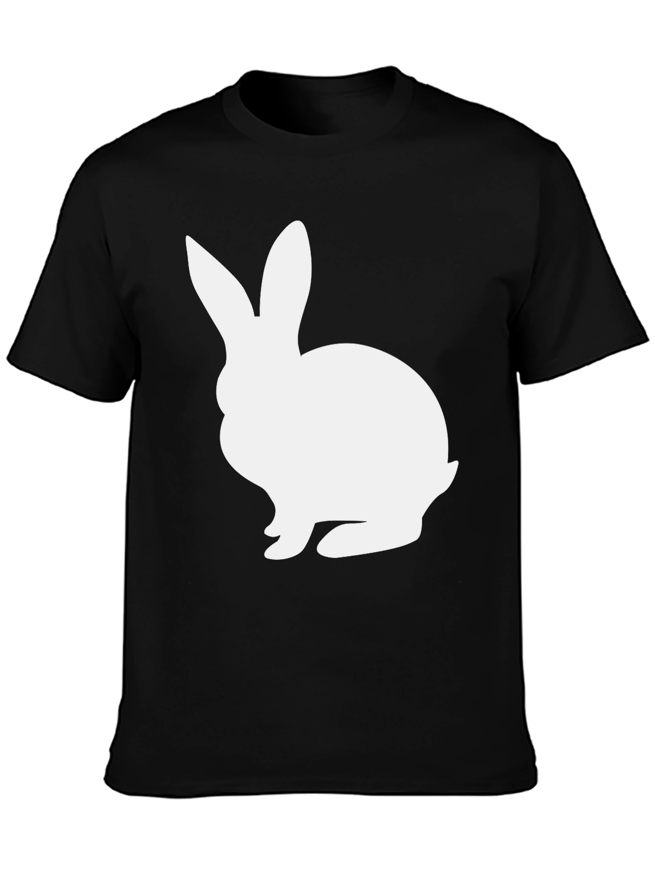 White Rabbit Graphic Tee - Black Cotton Blend