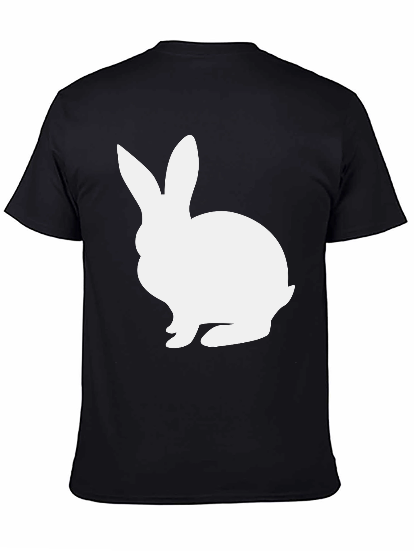 White Rabbit Graphic Tee - Black Cotton Blend