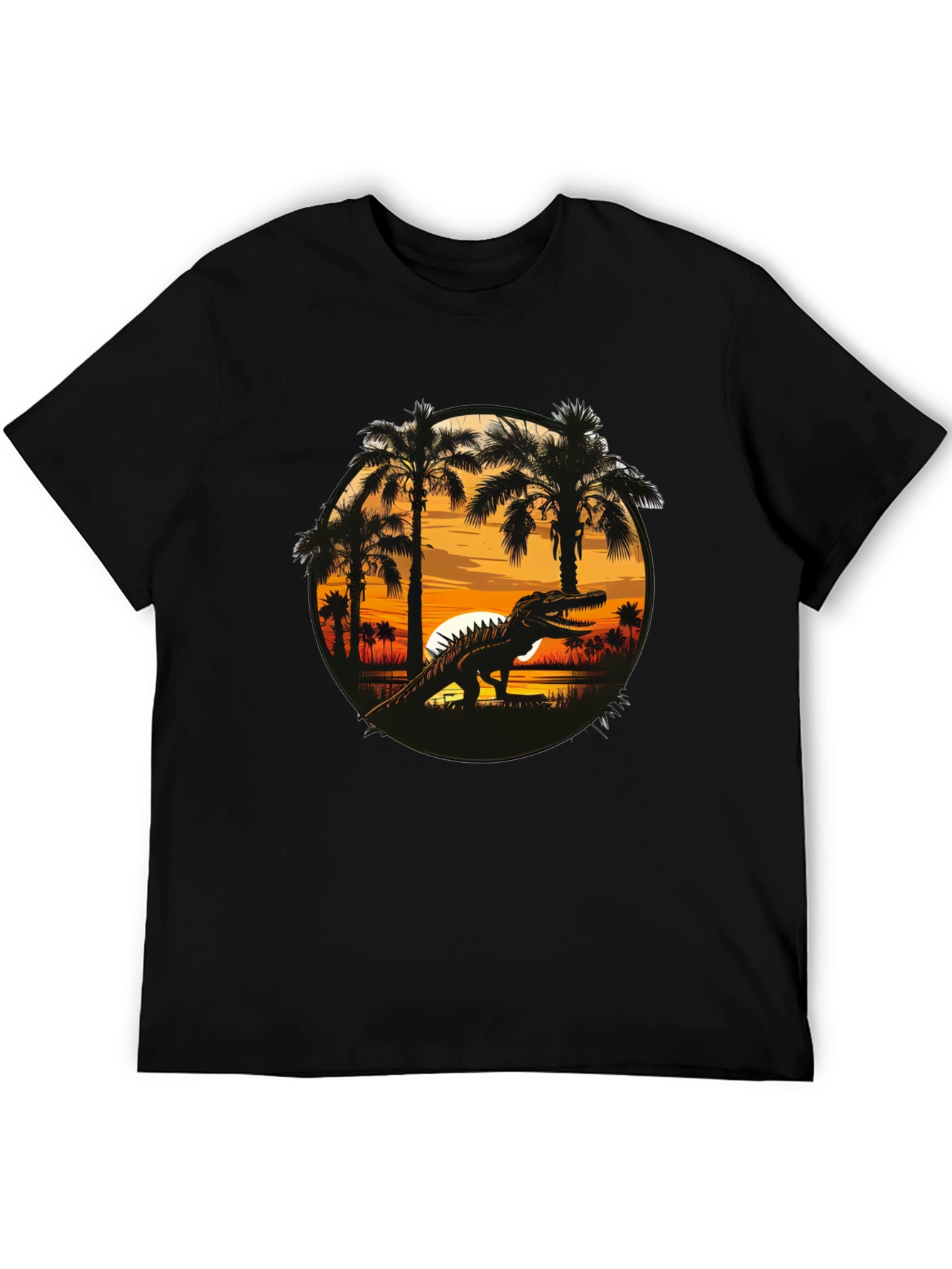 Dinosaur Sunset Graphic Tee