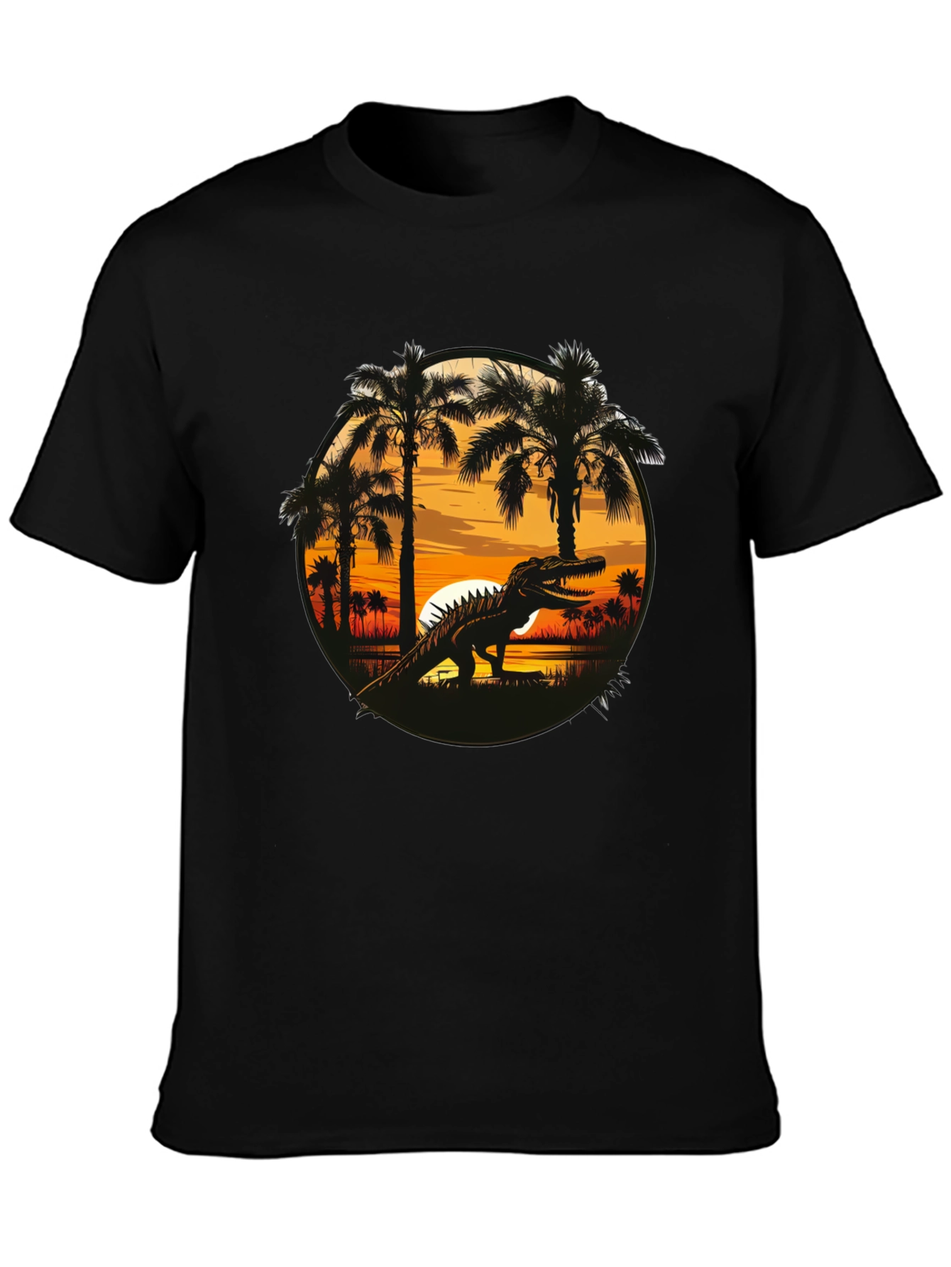 Dinosaur Sunset Graphic Tee