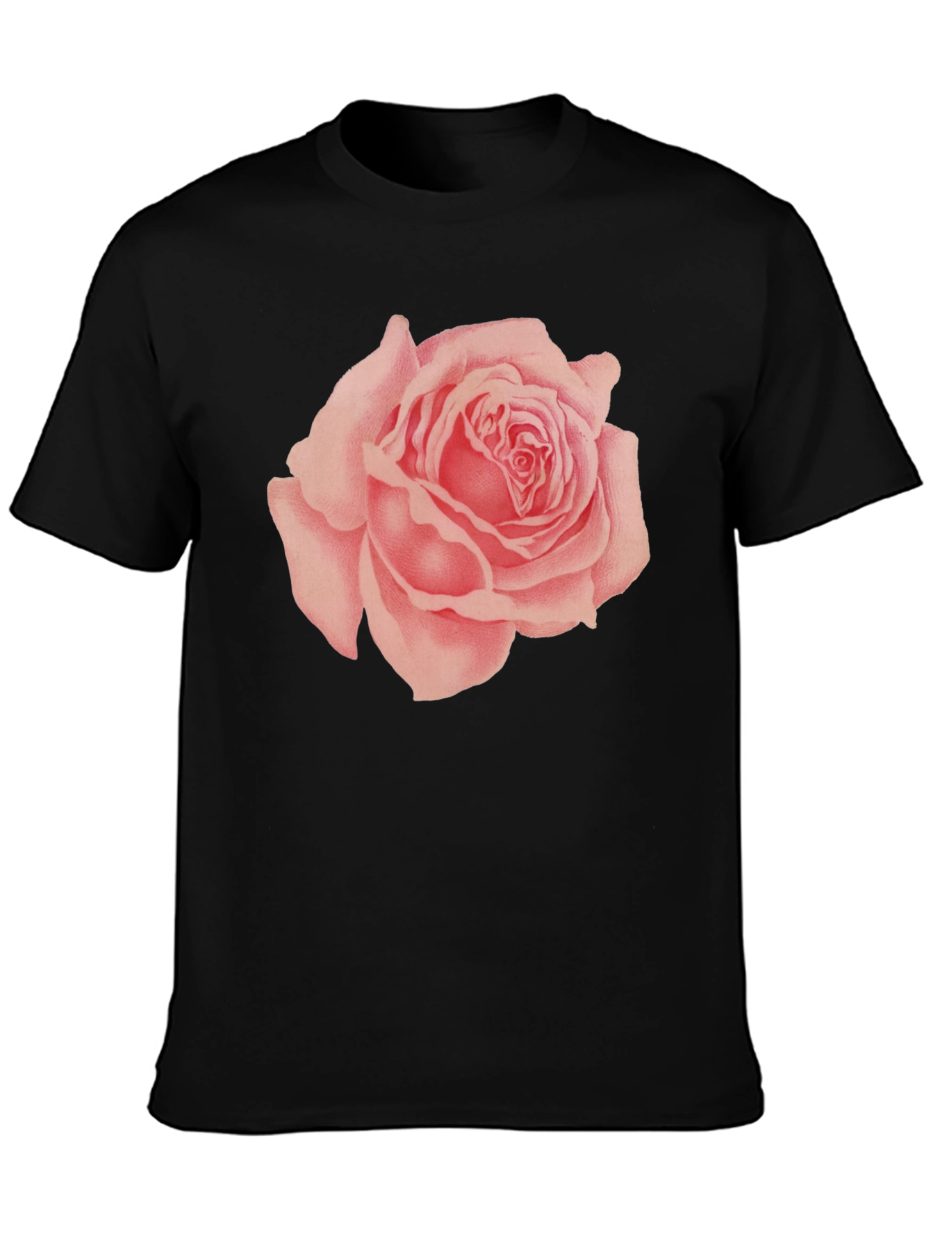 Rose Graphic Black T-Shirt
