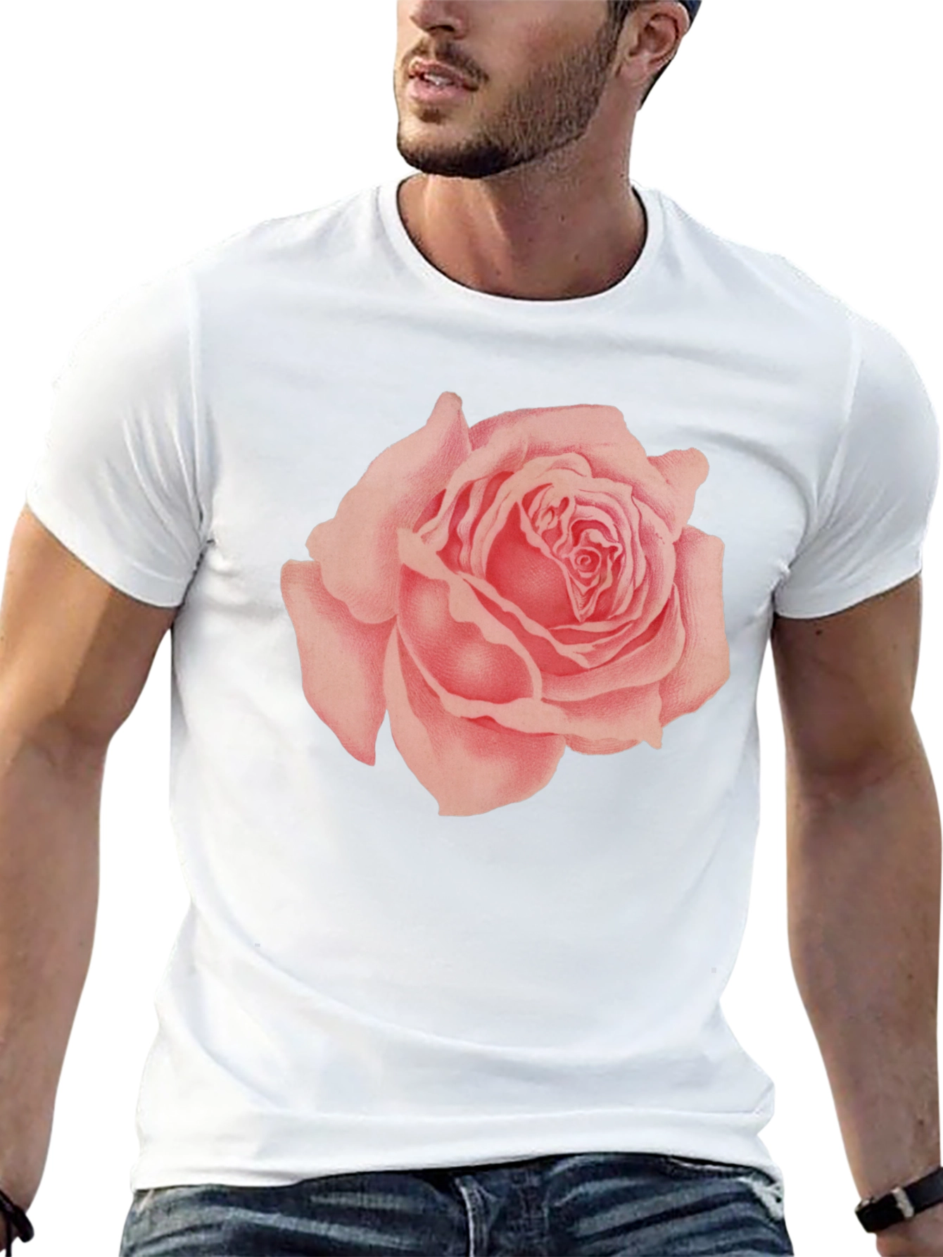 Rose Graphic Black T-Shirt