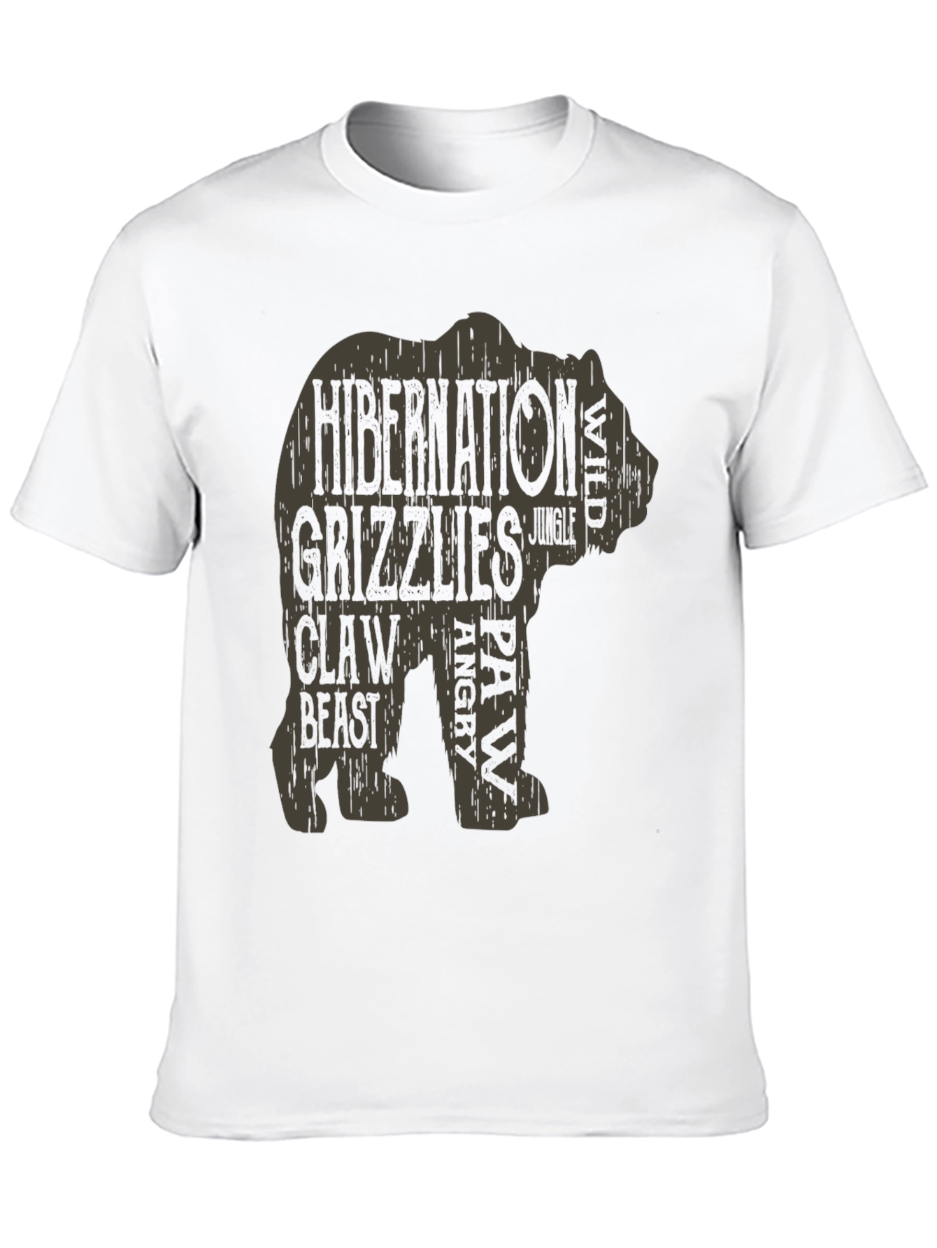 Bear Word Art Graphic T-Shirt