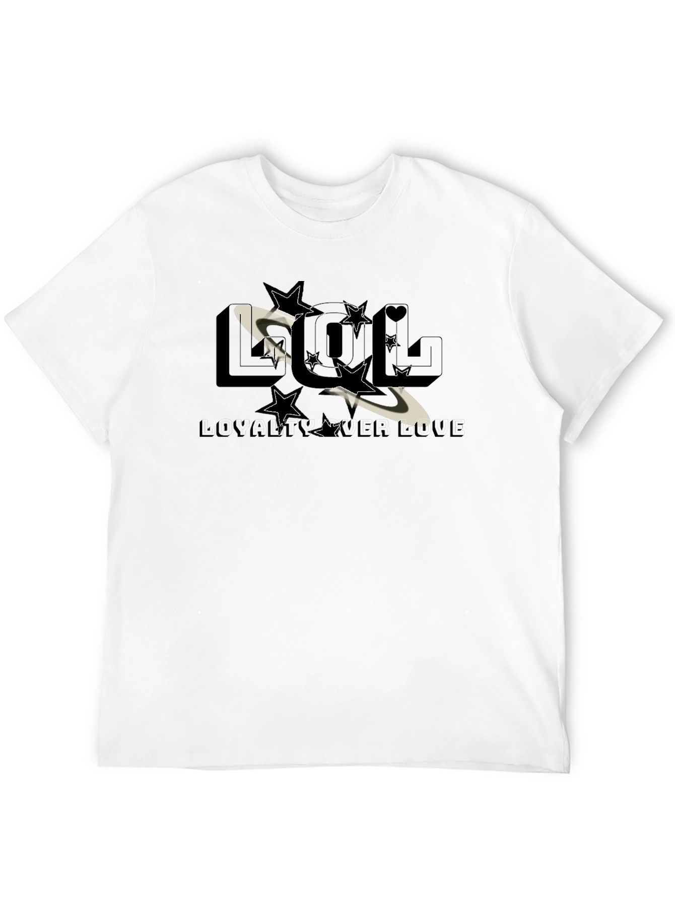 LOL Loyalty Over Love Graphic Print Tee