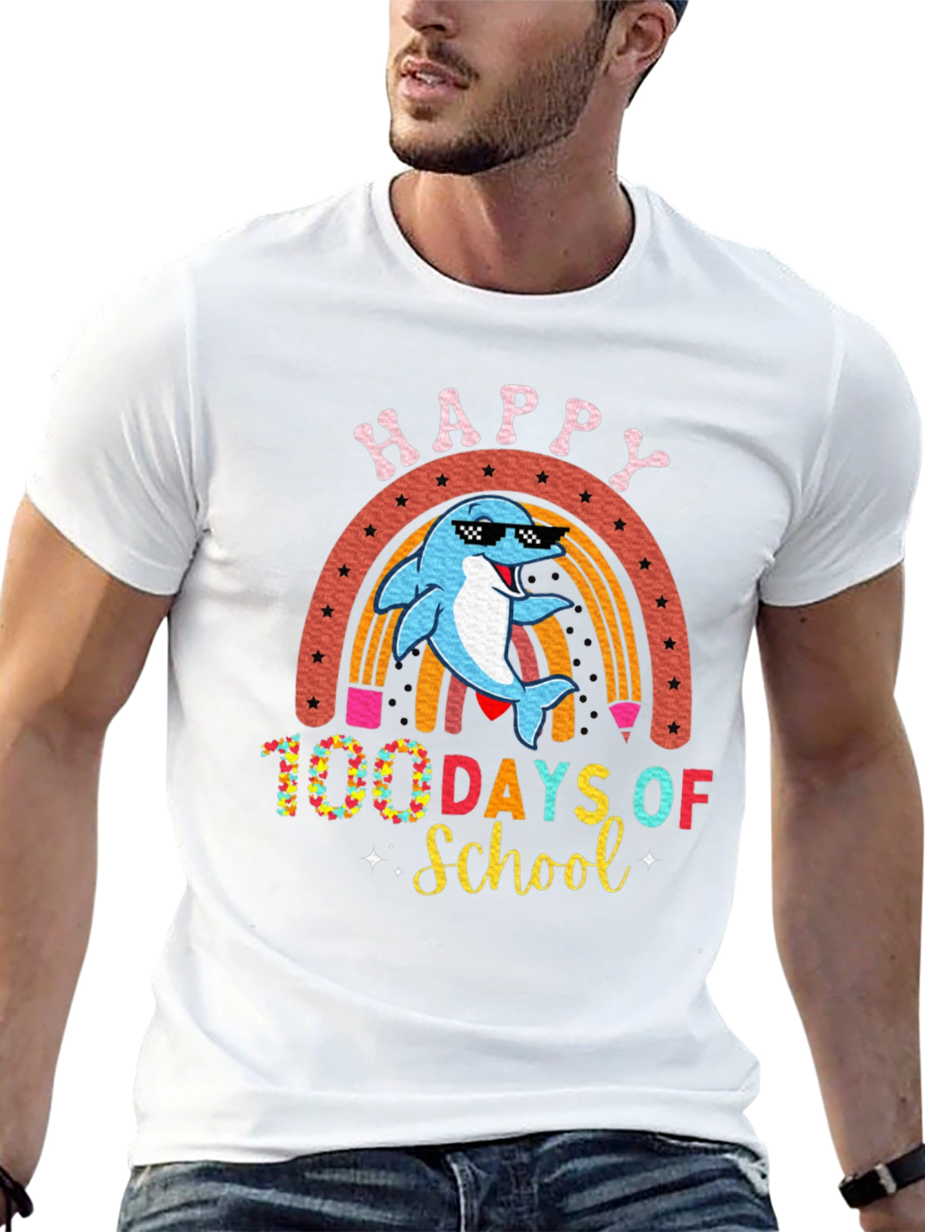 Happy 100 Days of School Dolphin T-Shirt