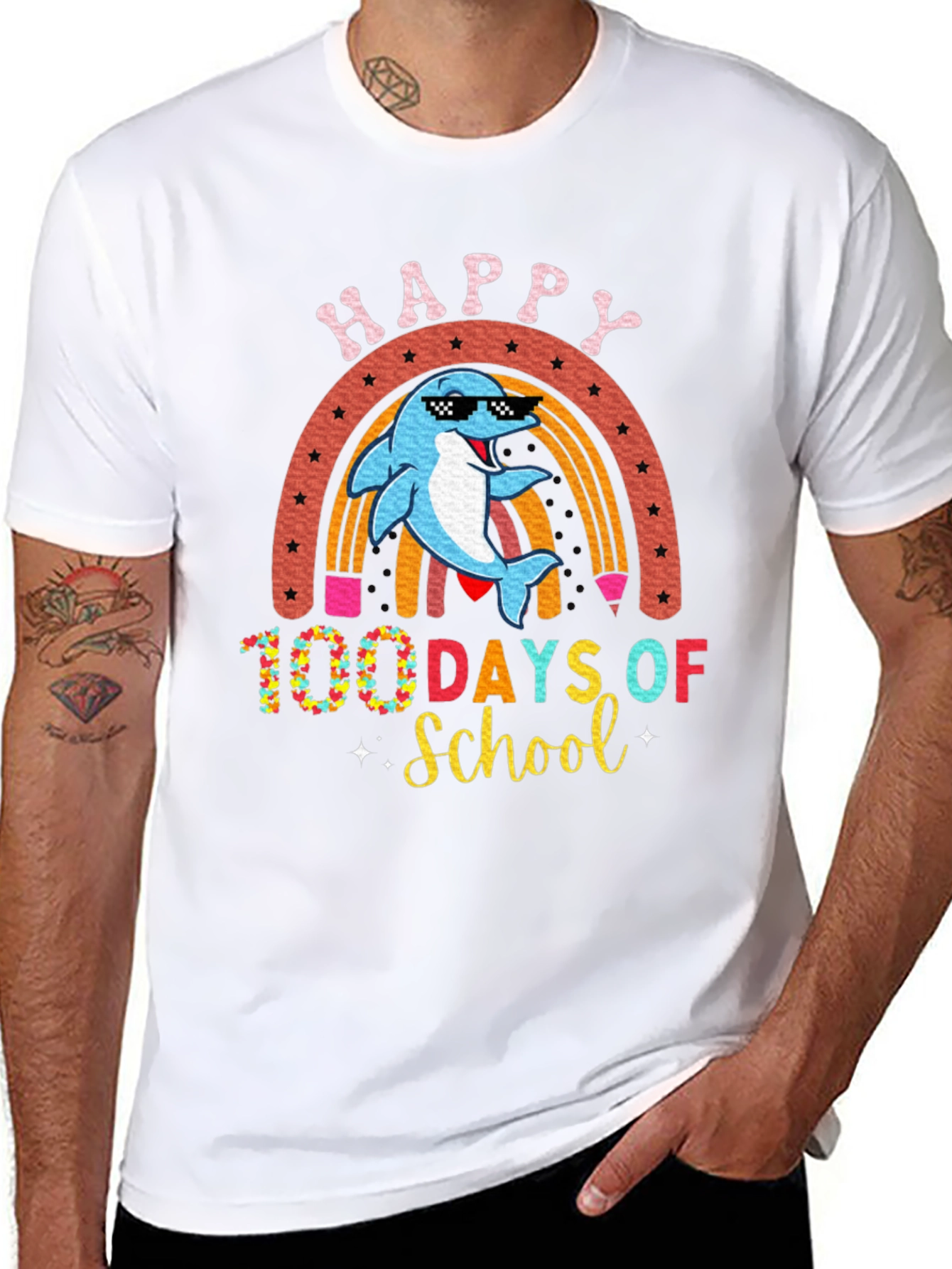 Happy 100 Days of School Dolphin T-Shirt