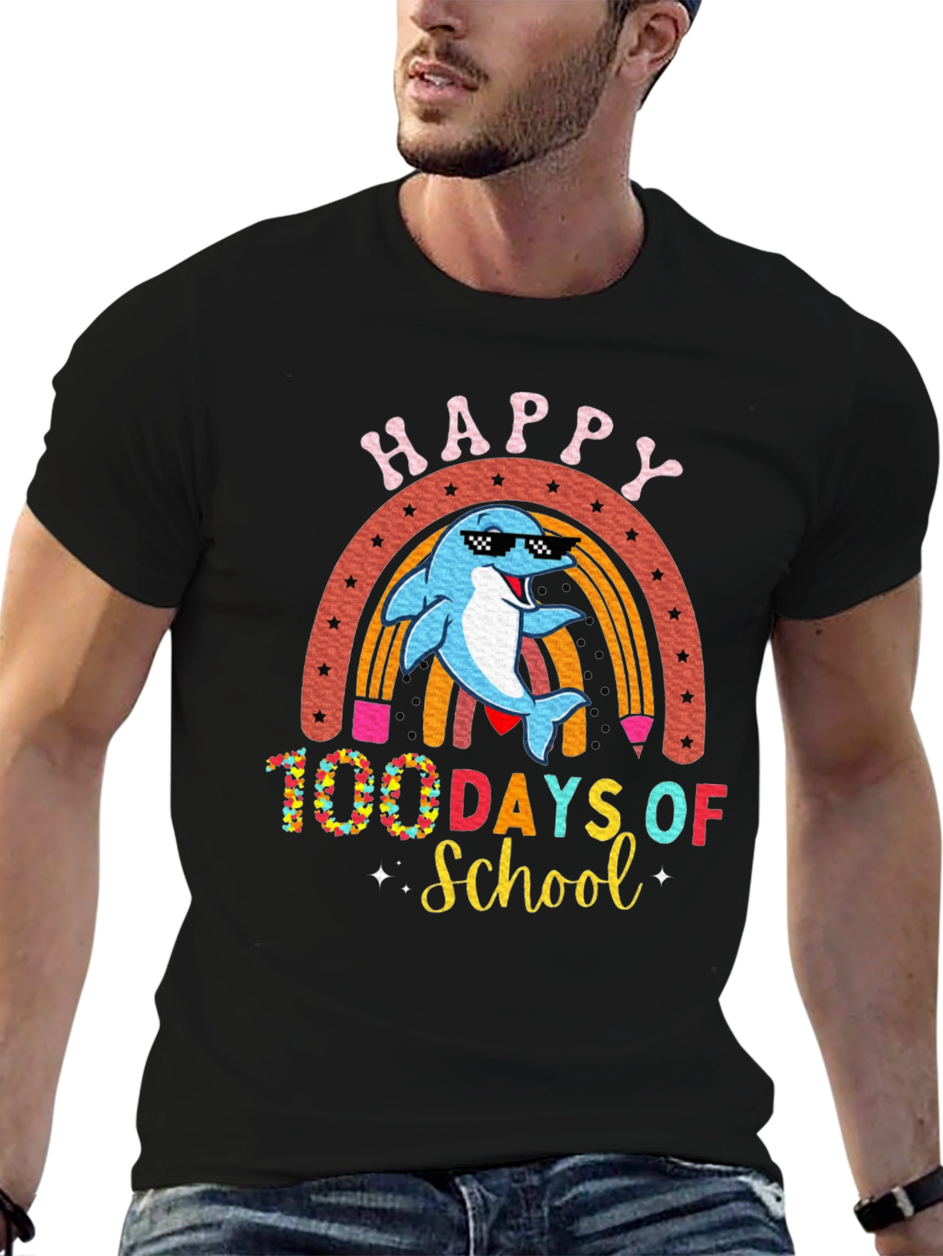 Happy 100 Days of School Dolphin T-Shirt
