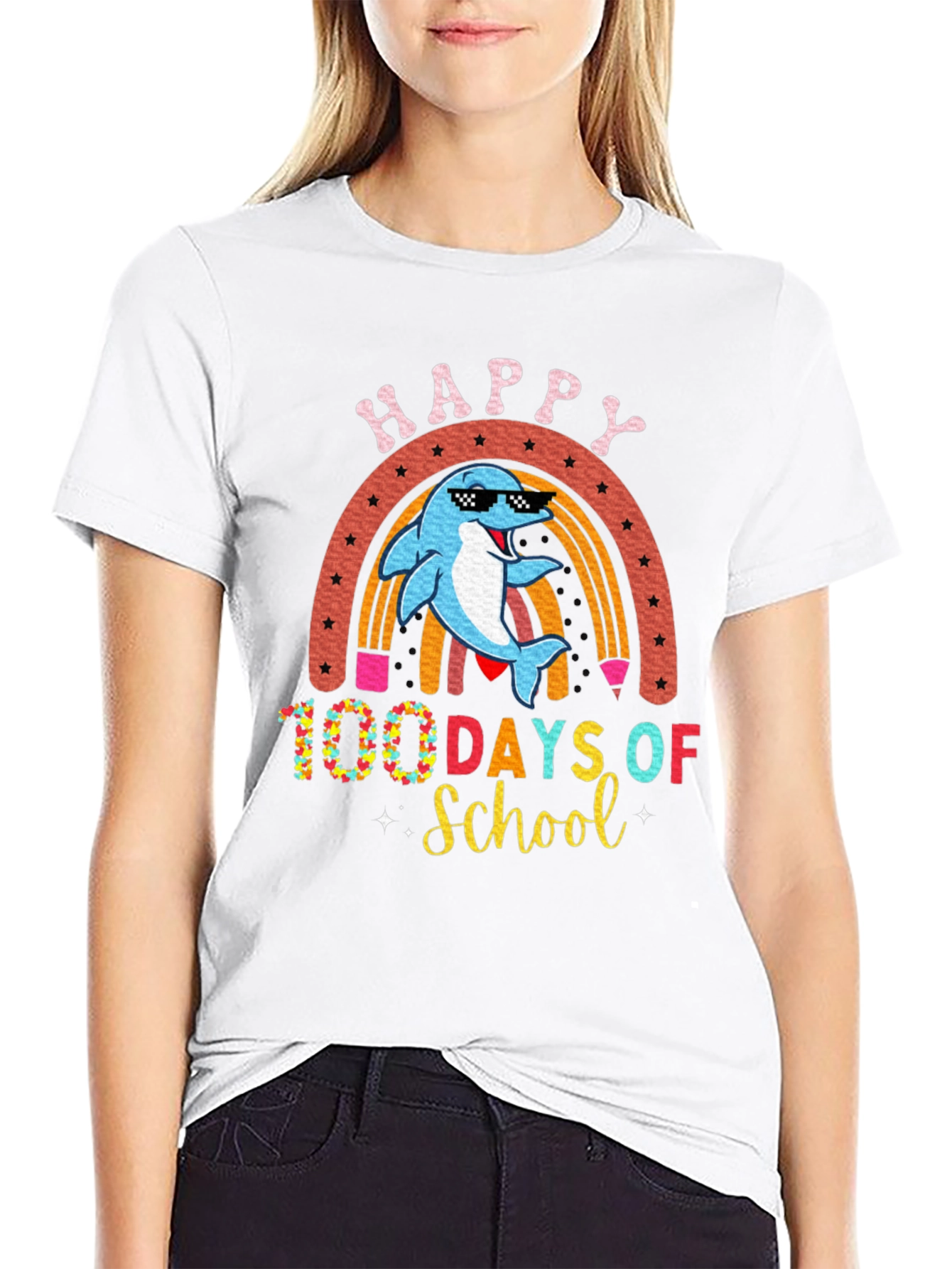 Happy 100 Days of School Dolphin T-Shirt