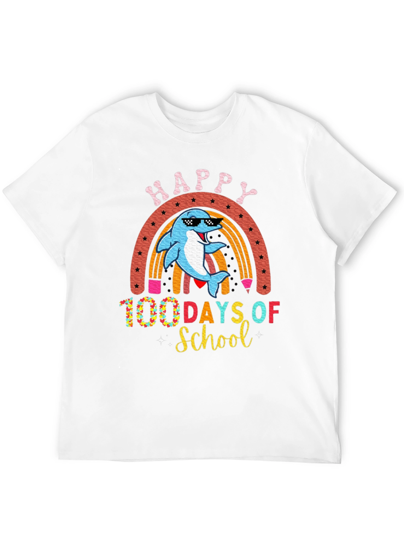 Happy 100 Days of School Dolphin T-Shirt