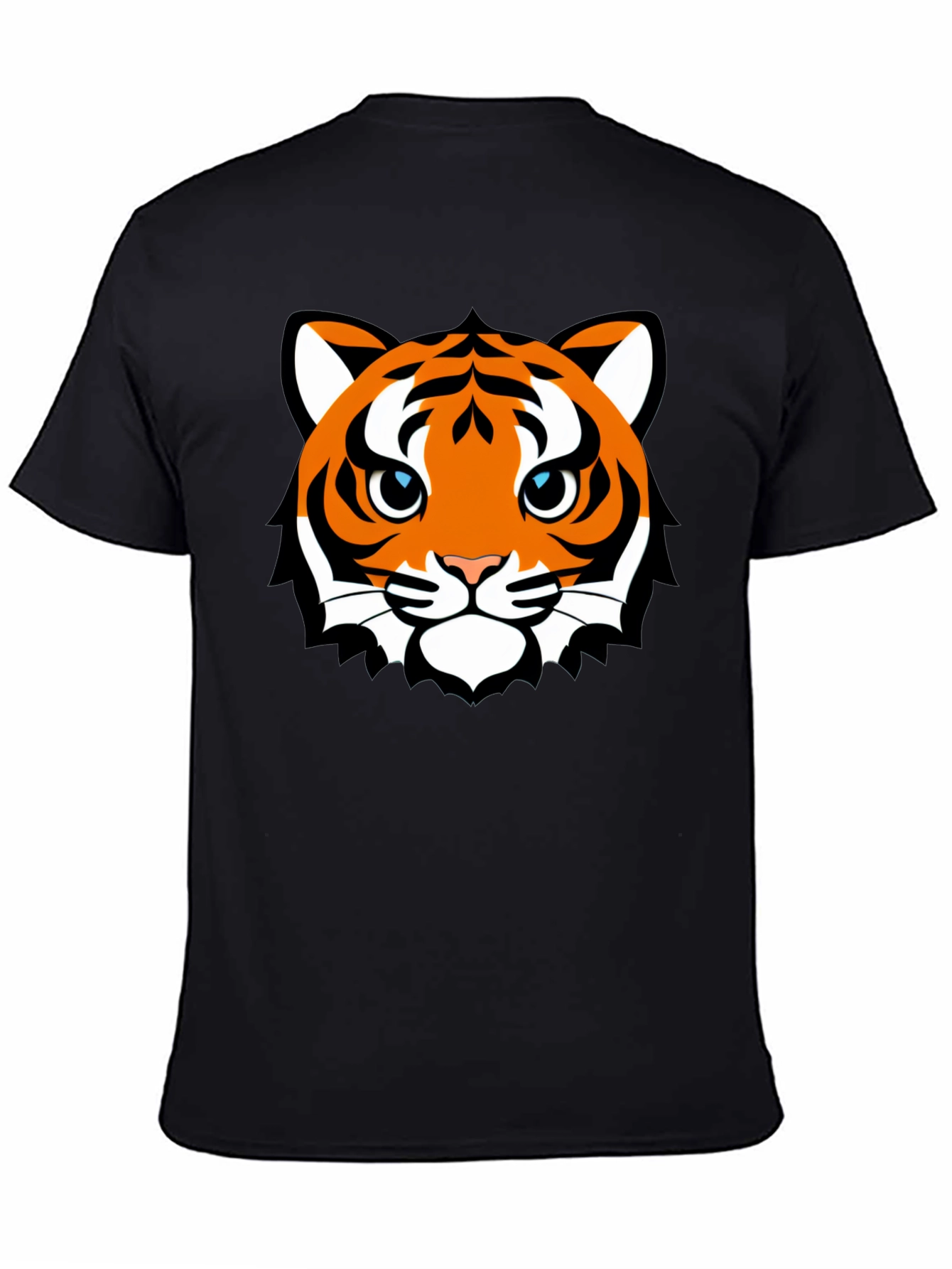 Tiger Face Graphic T-Shirt - Mens Black Tee