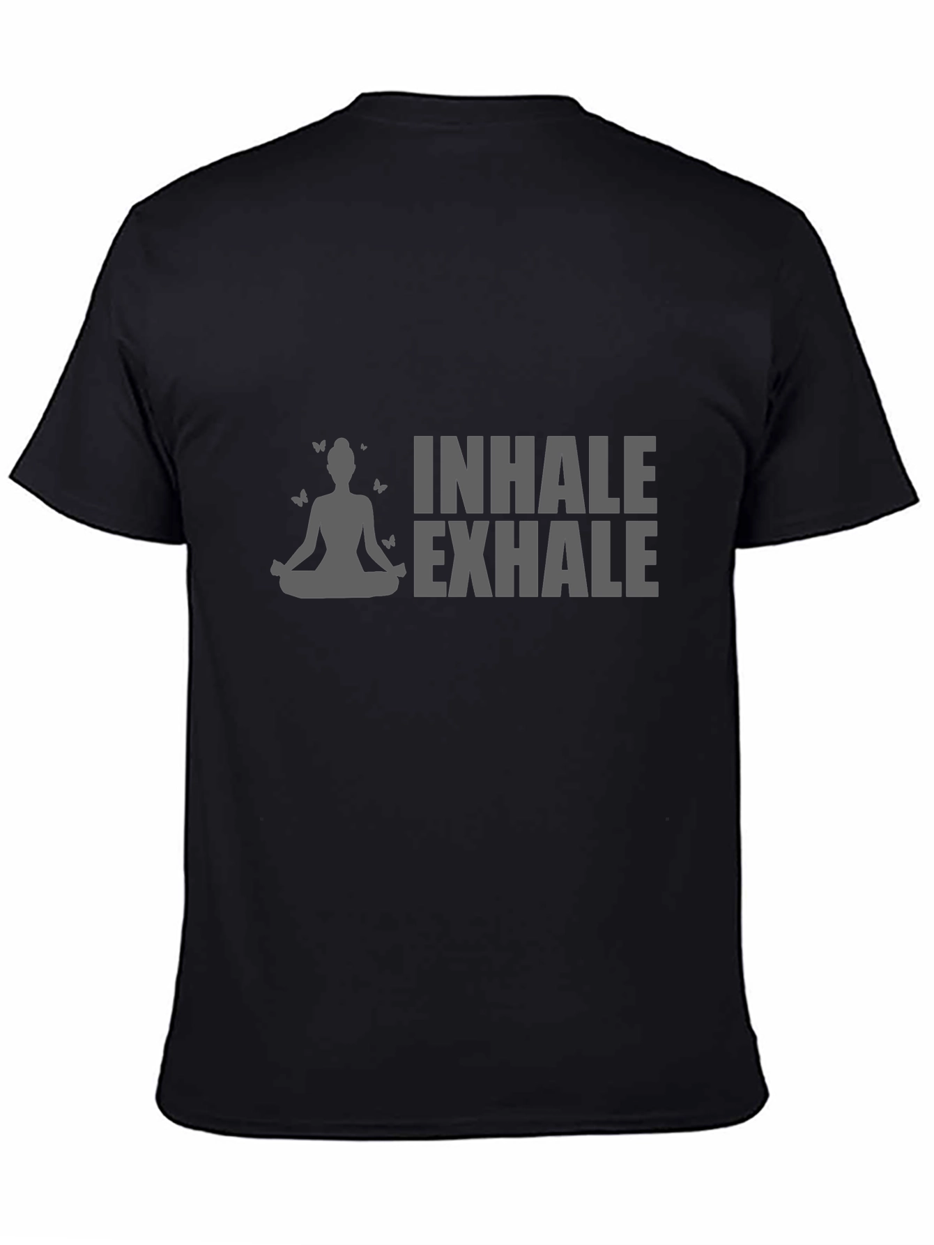 Inhale Exhale Yoga Graphic Black T-Shirt
