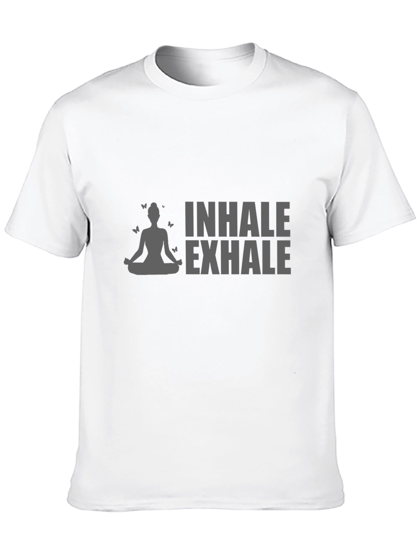 Inhale Exhale Yoga Graphic Black T-Shirt