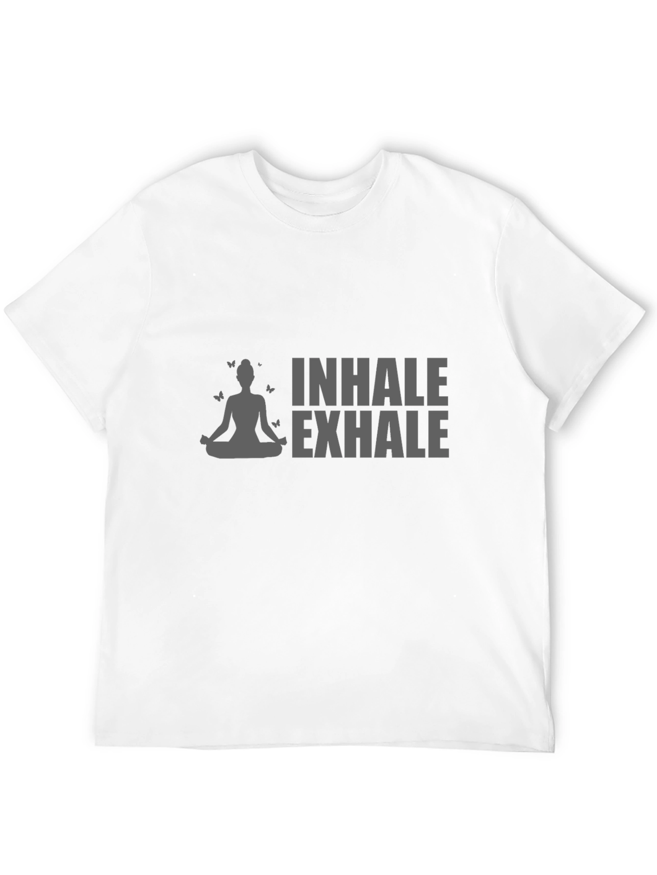 Inhale Exhale Yoga Graphic Black T-Shirt