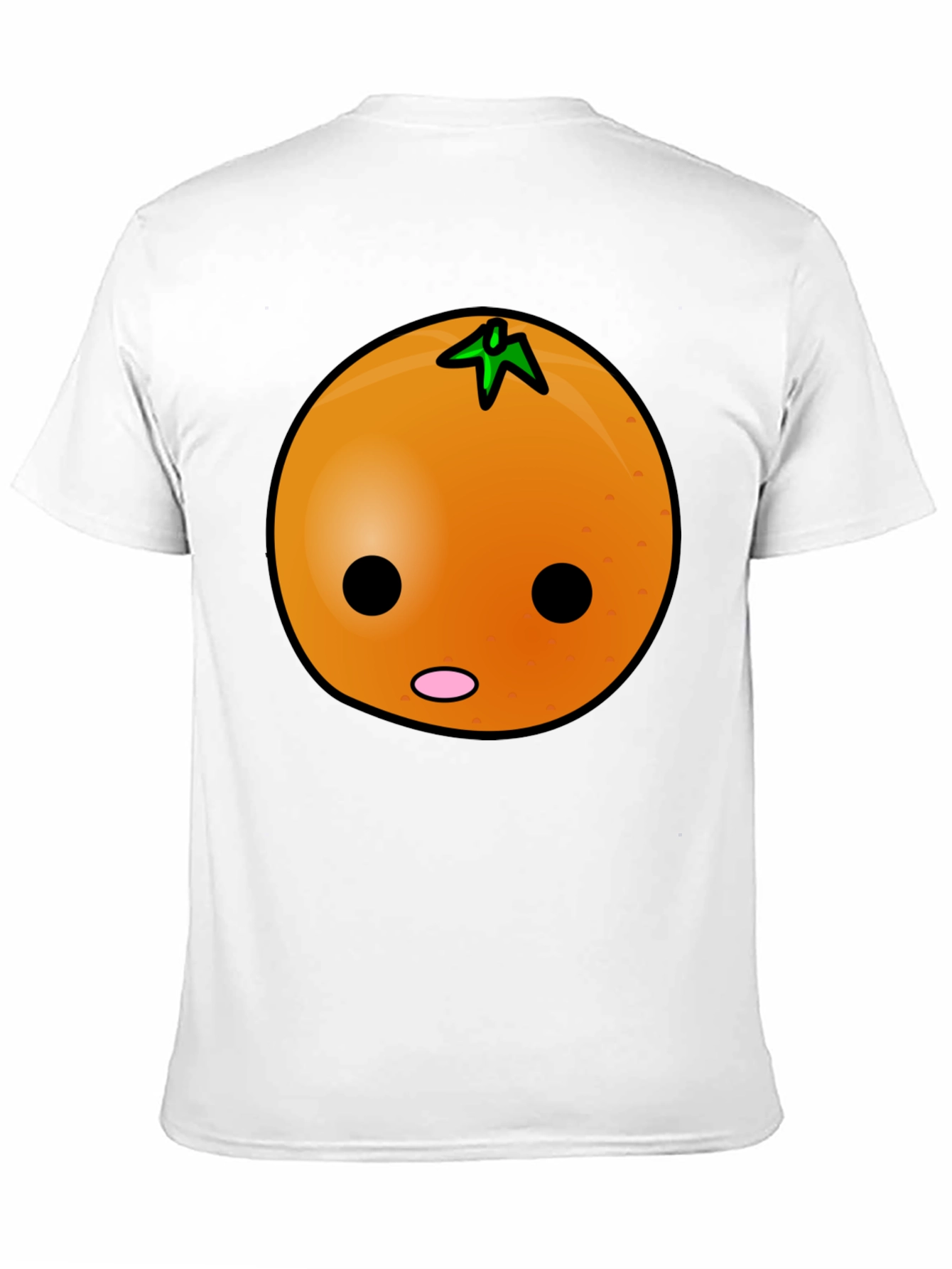 Orange Face Black T-Shirt