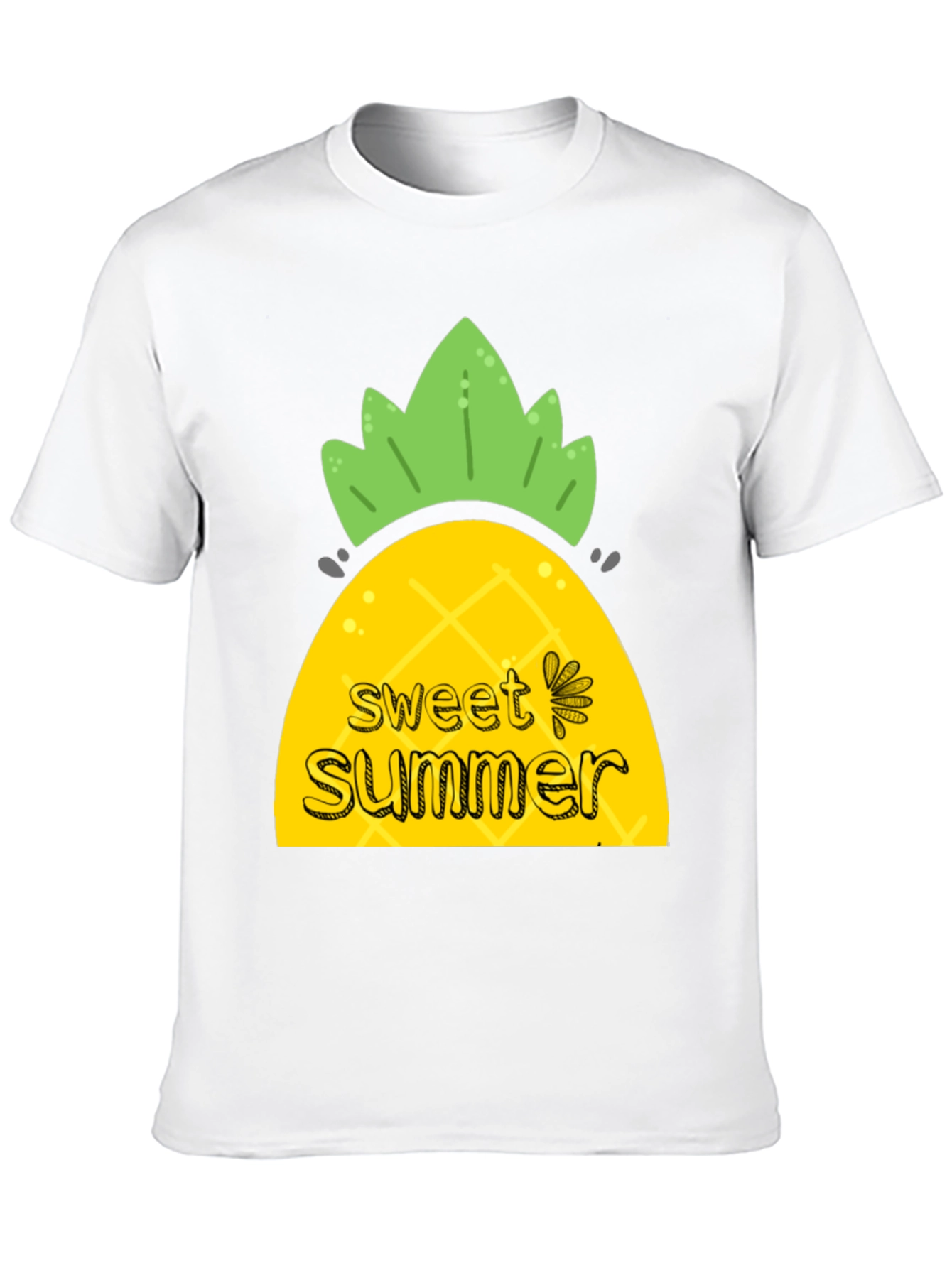 Sweet Summer Pineapple Graphic T-Shirt
