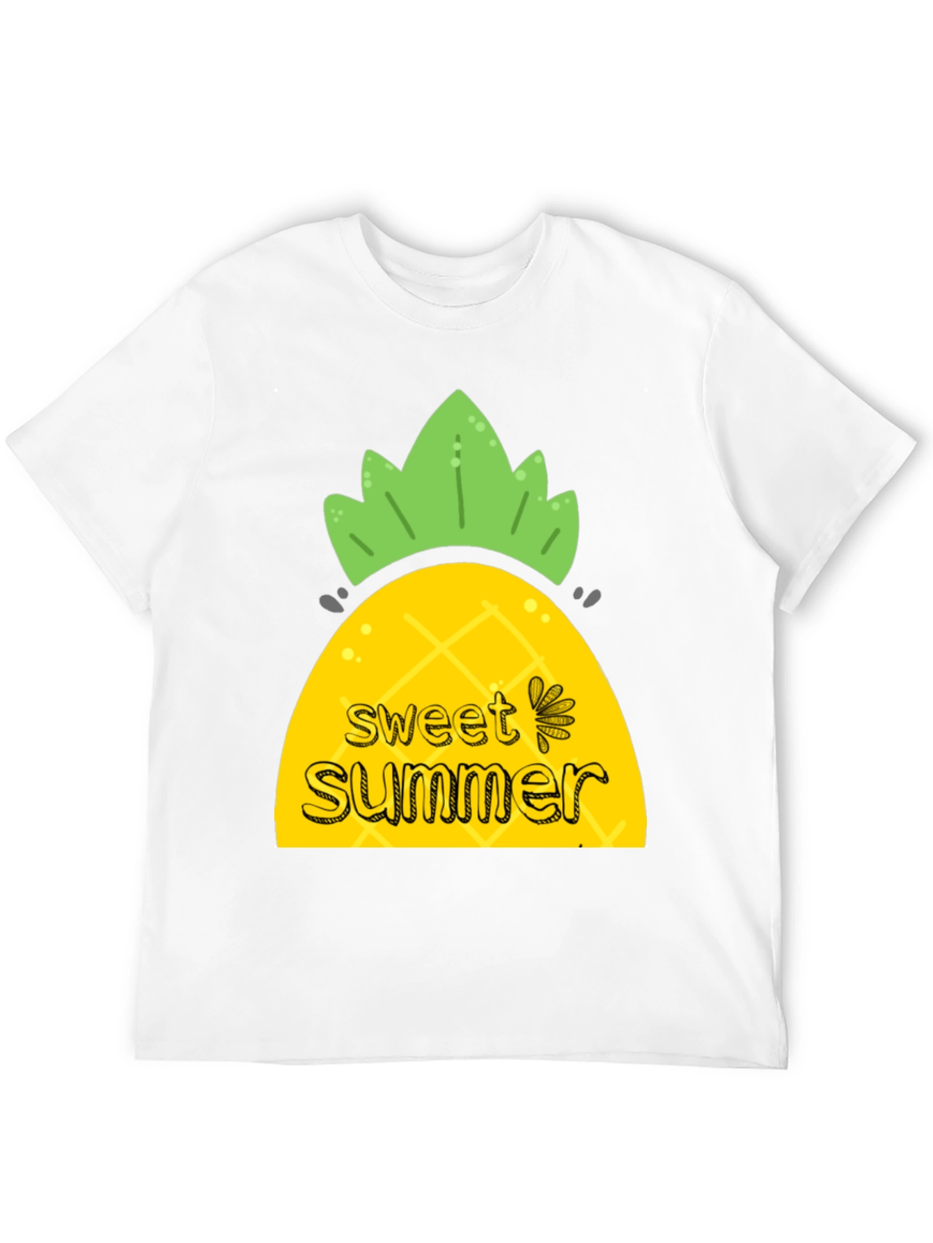Sweet Summer Pineapple Graphic T-Shirt