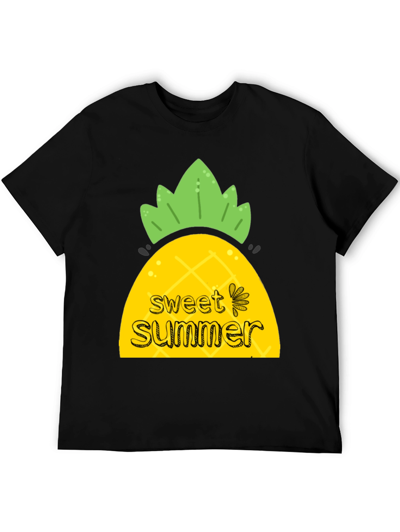 Sweet Summer Pineapple Graphic T-Shirt