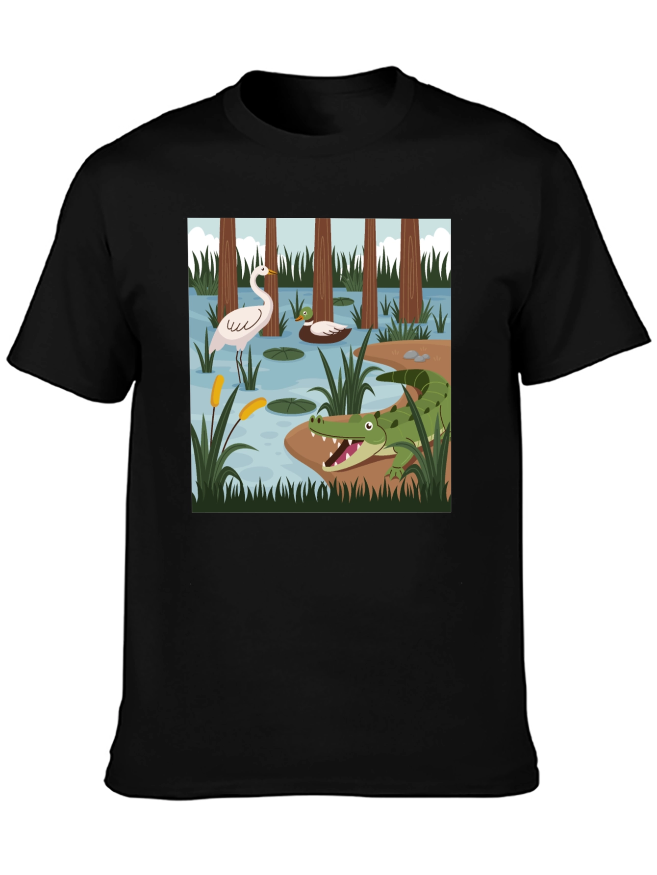 Swamp Life Graphic Tee - Mens Black T-Shirt