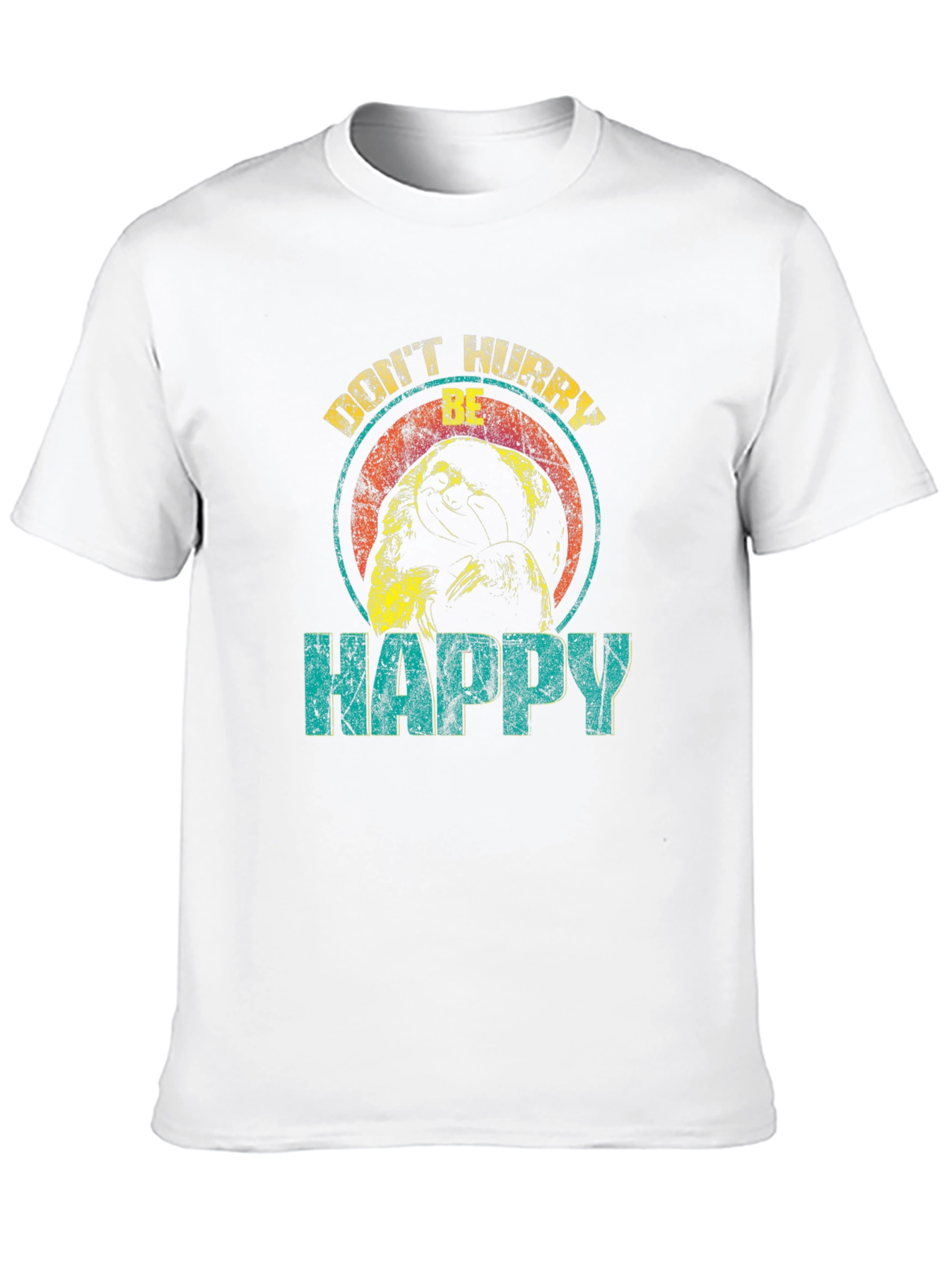 Dont Worry Be Happy Sloth Graphic Tee