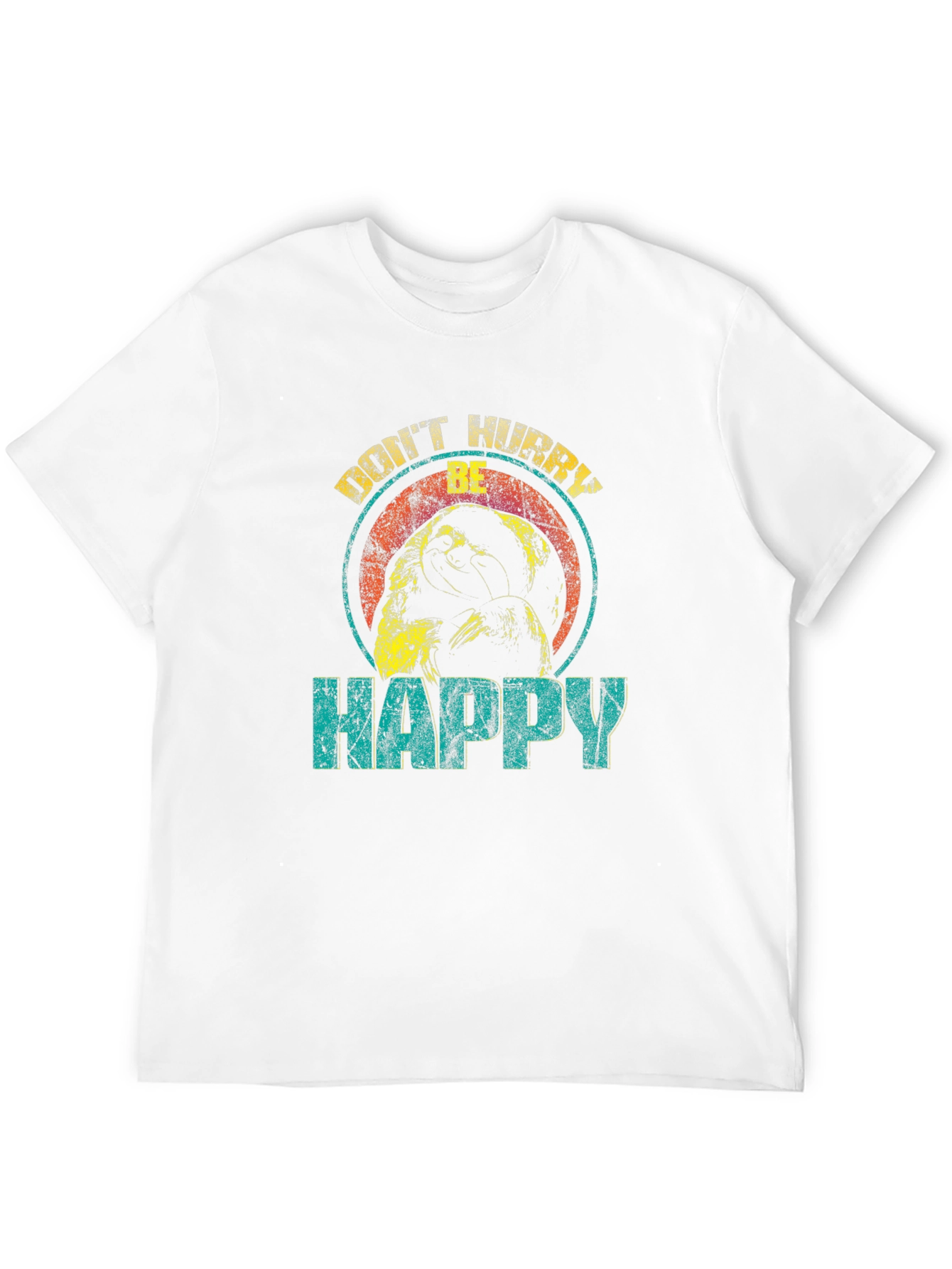 Dont Worry Be Happy Sloth Graphic Tee