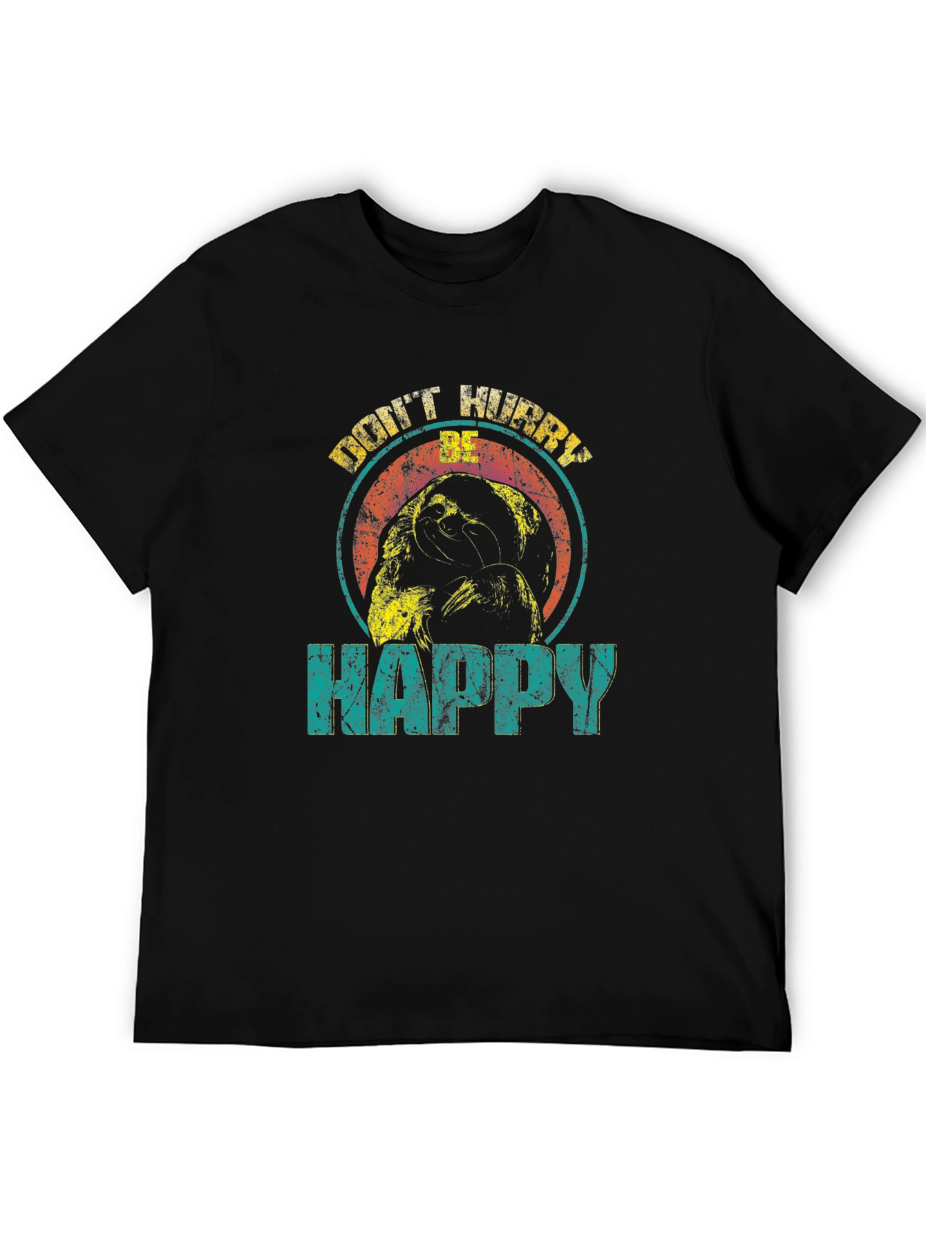 Dont Worry Be Happy Sloth Graphic Tee