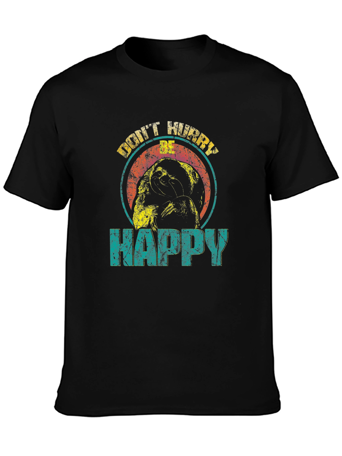 Dont Worry Be Happy Sloth Graphic Tee