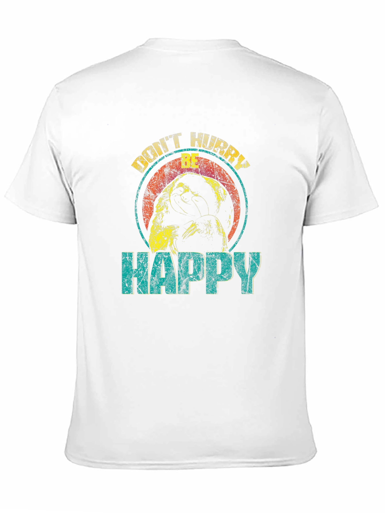 Dont Worry Be Happy Sloth Graphic Tee