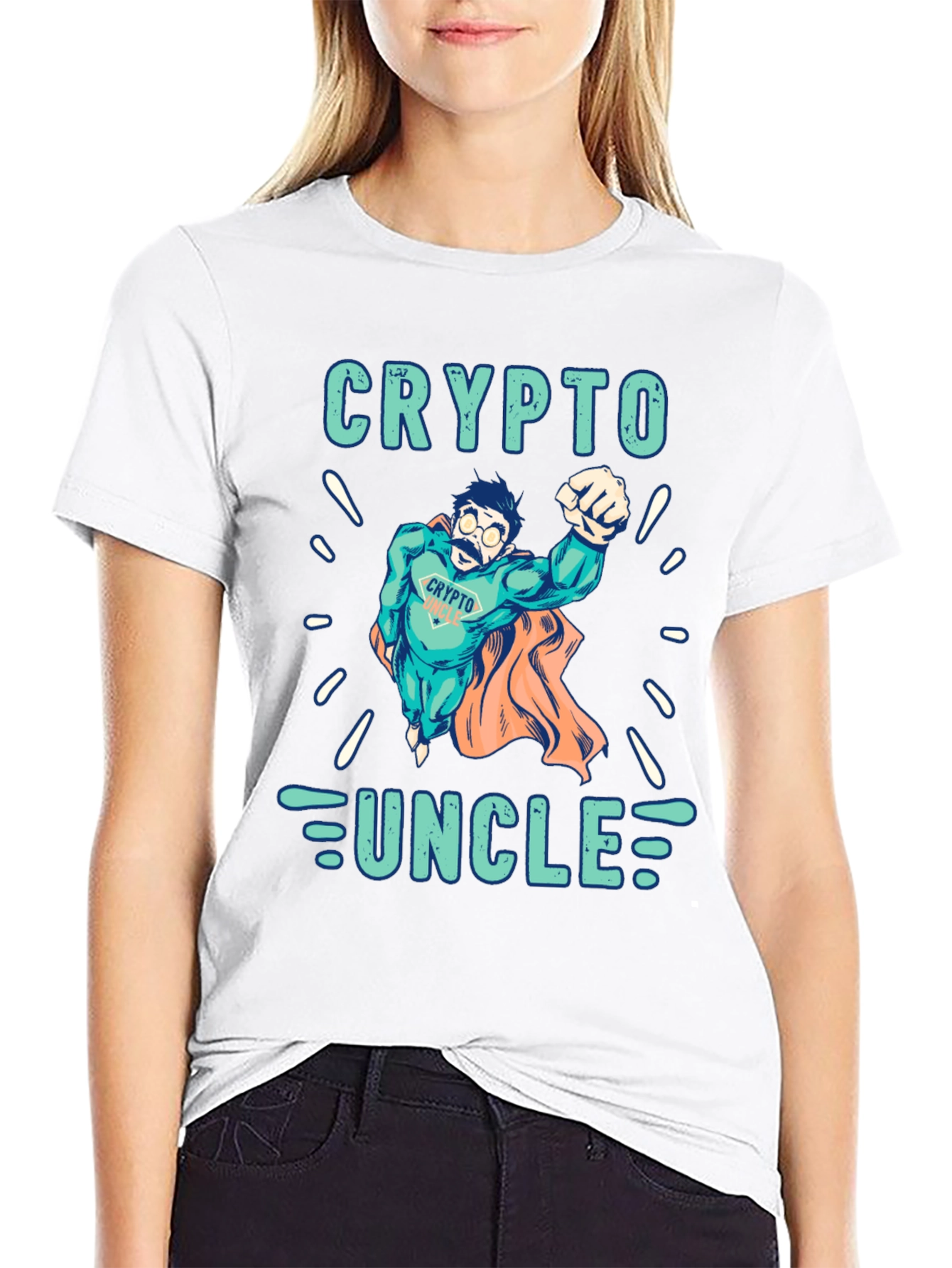 Crypto Uncle T-Shirt - Superhero Design