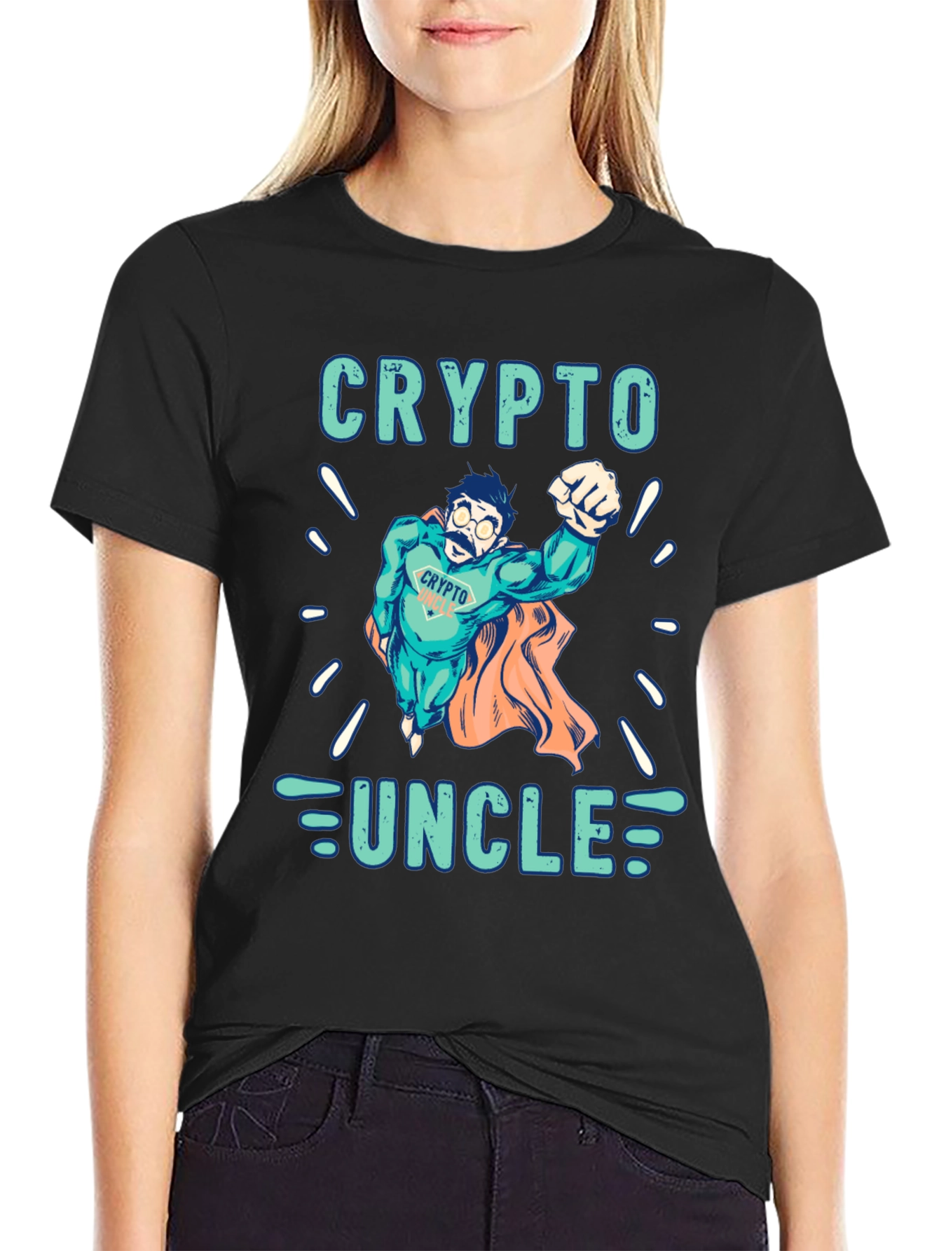 Crypto Uncle T-Shirt - Superhero Design