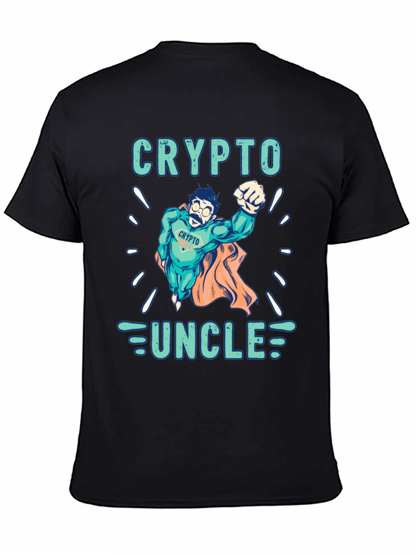 Crypto Uncle T-Shirt - Superhero Design