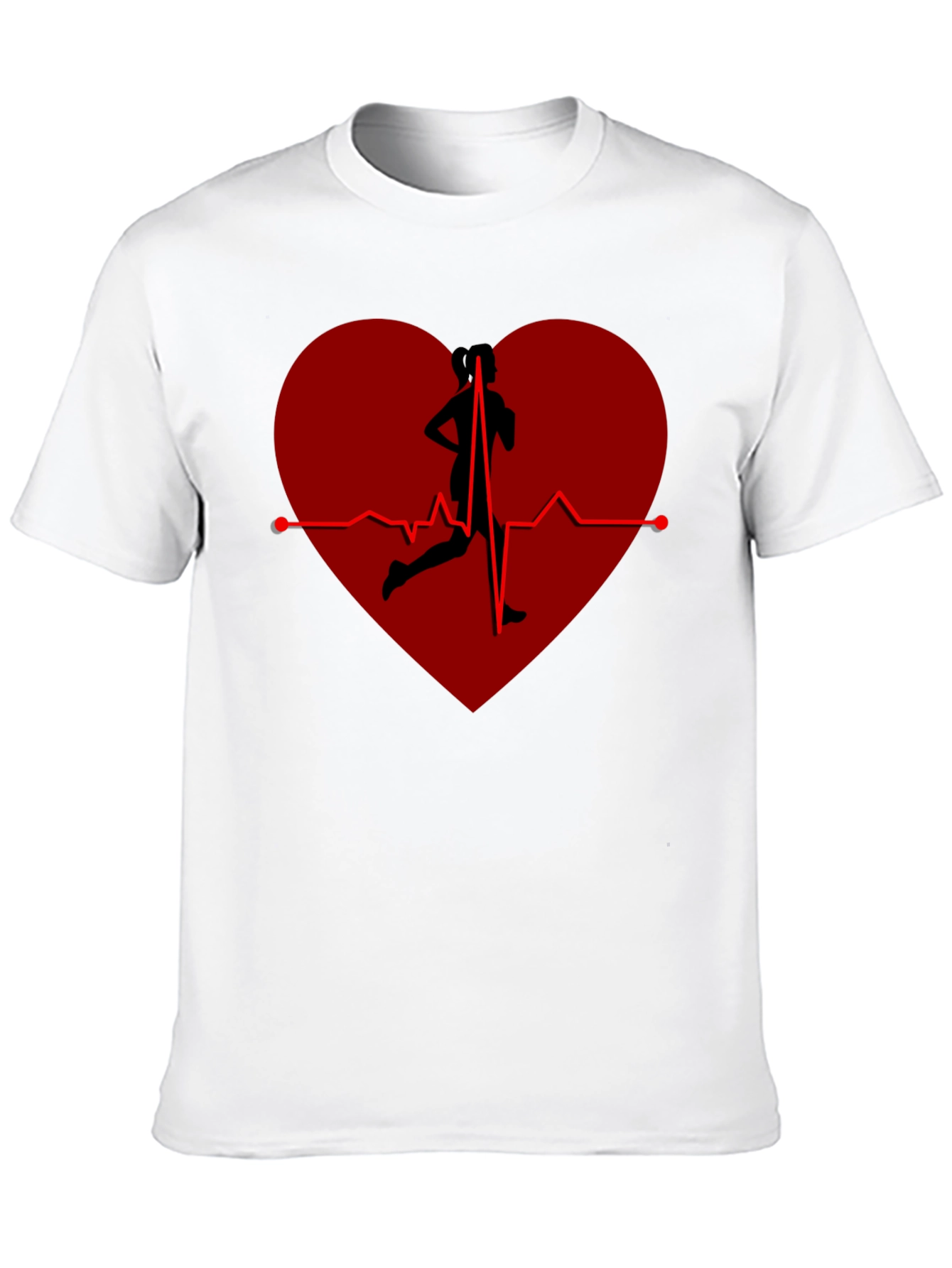 Runner Heartbeat T-Shirt - Cardio Fitness Tee