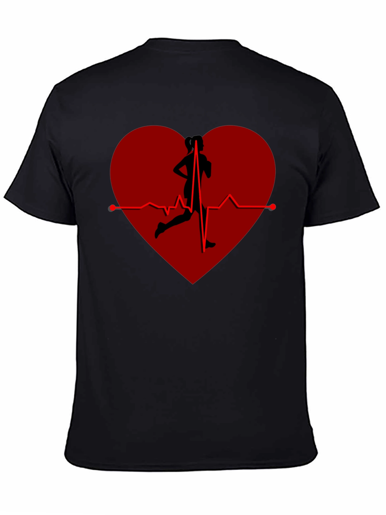 Runner Heartbeat T-Shirt - Cardio Fitness Tee