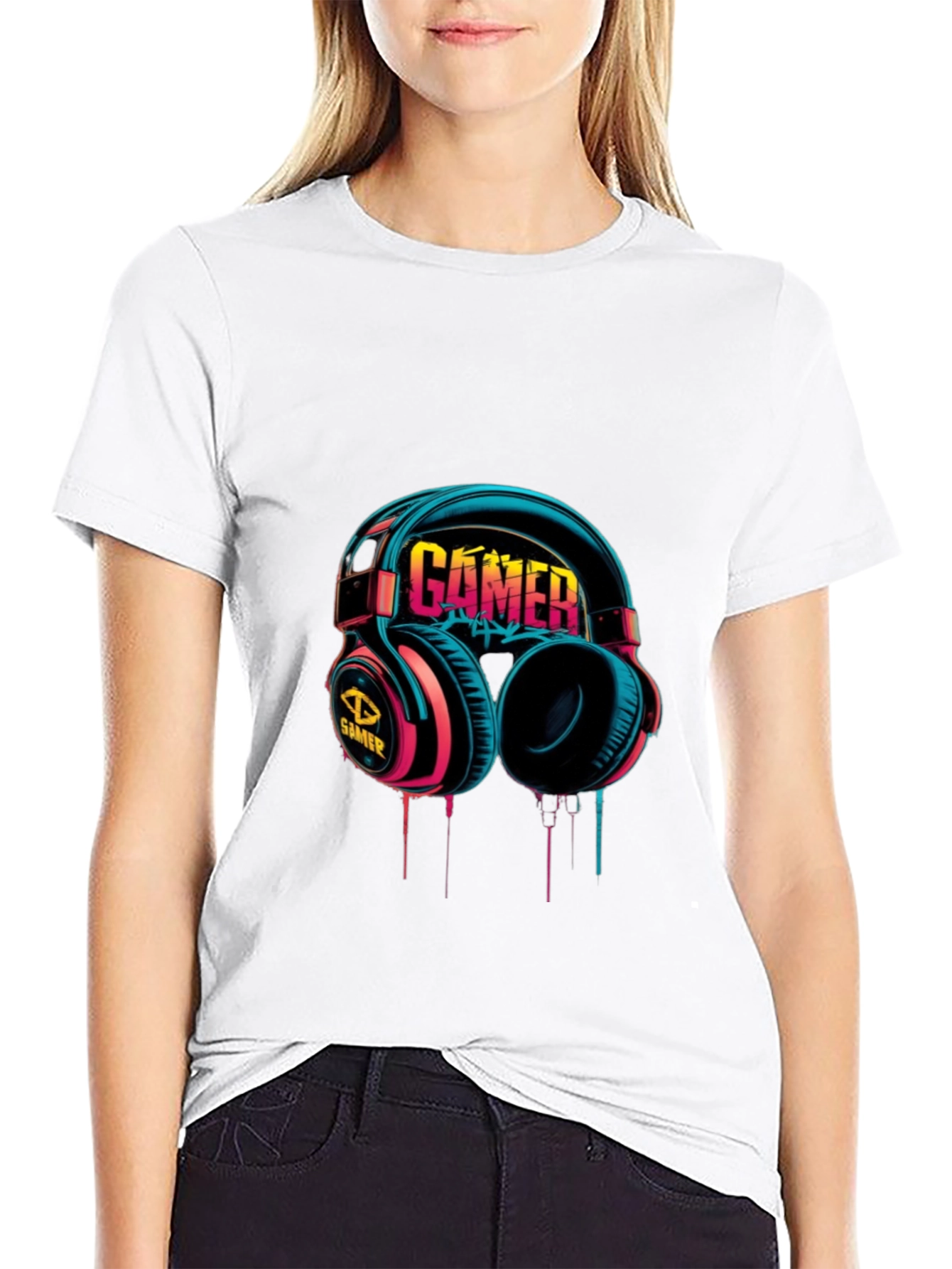 Gamer Headset Graphic T-Shirt - Cool Gaming Tee
