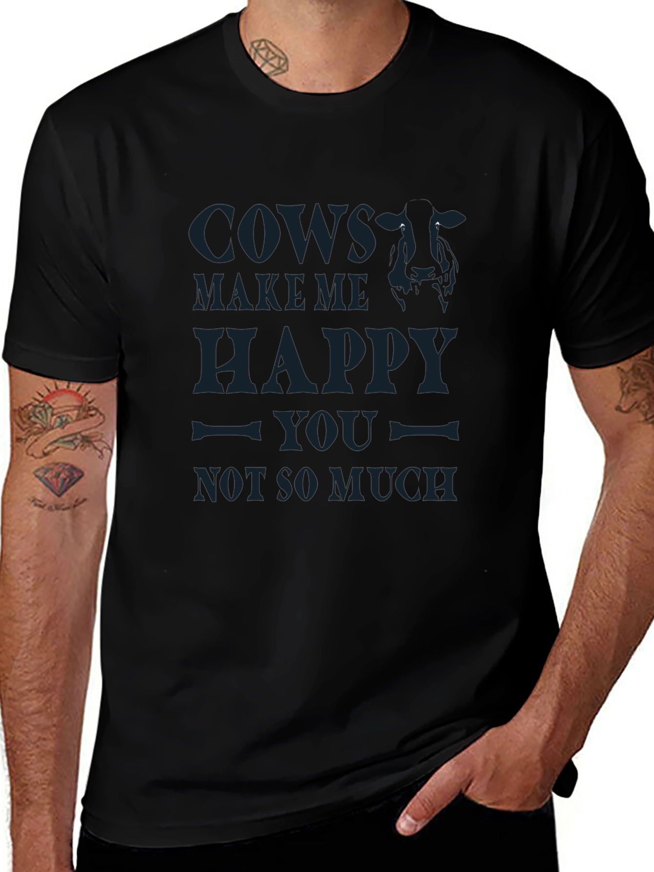 Cows Make Me Happy Graphic Tee