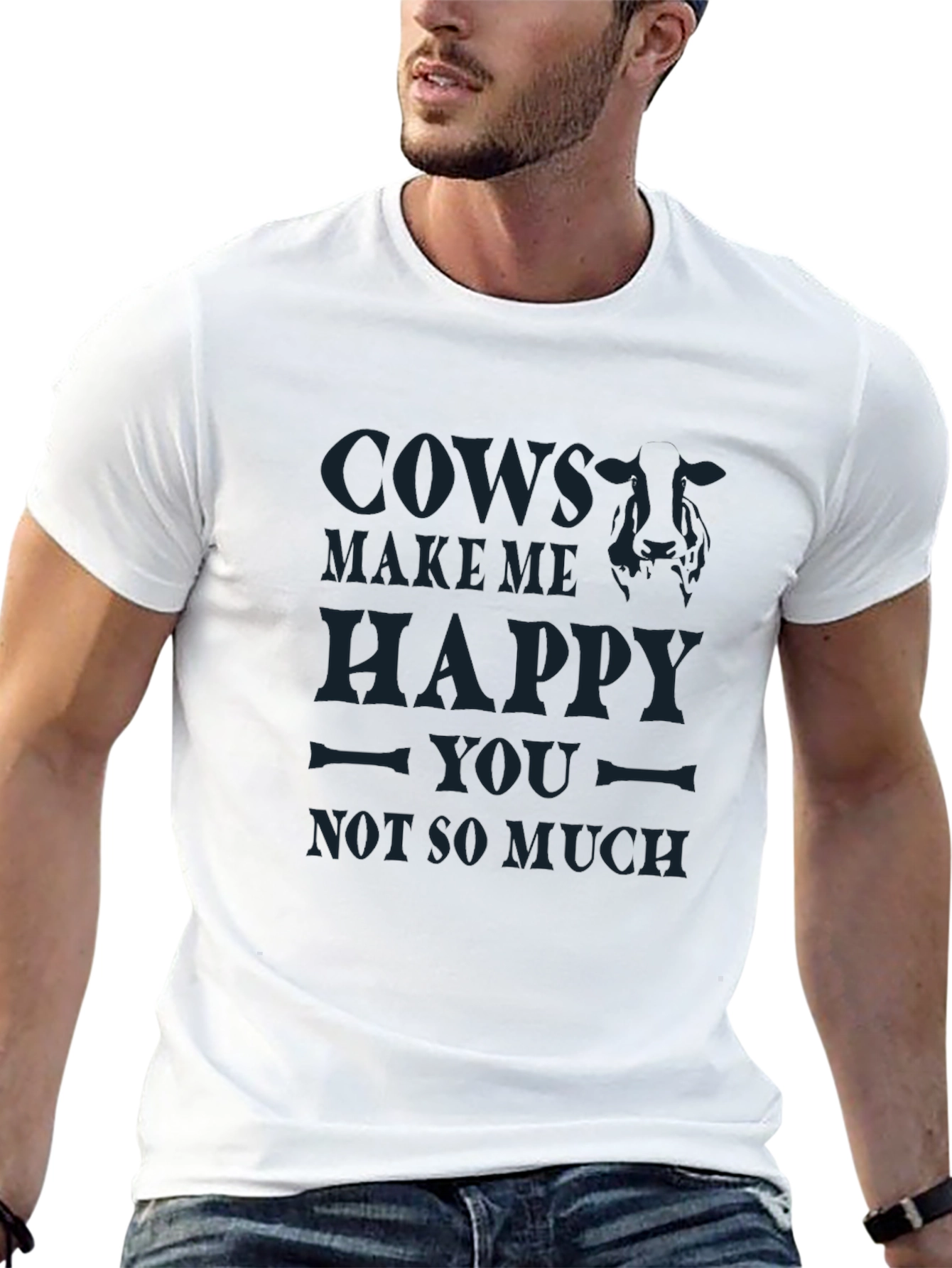 Cows Make Me Happy Graphic Tee