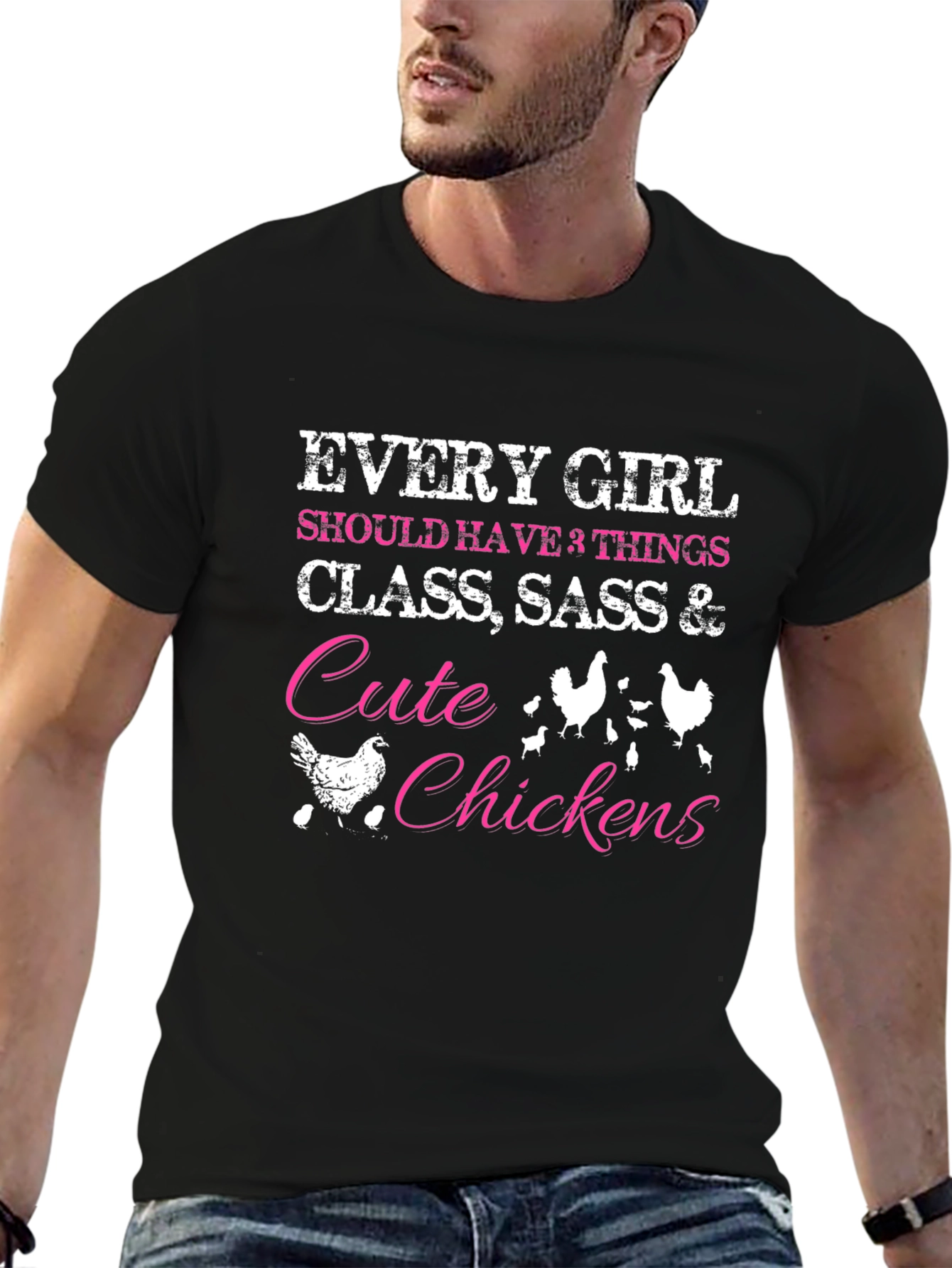 Cute Chickens Womens Graphic Tee