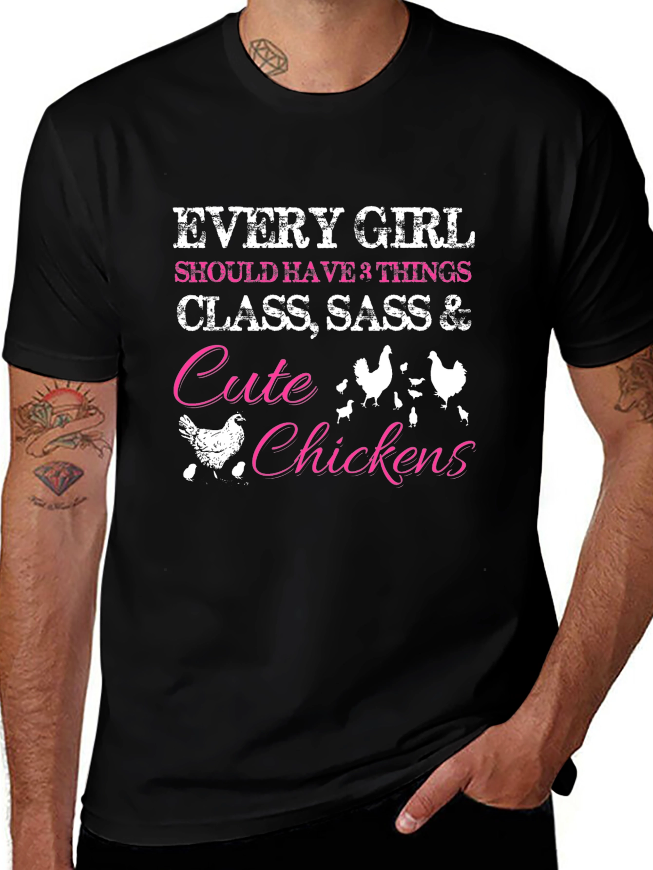 Cute Chickens Womens Graphic Tee