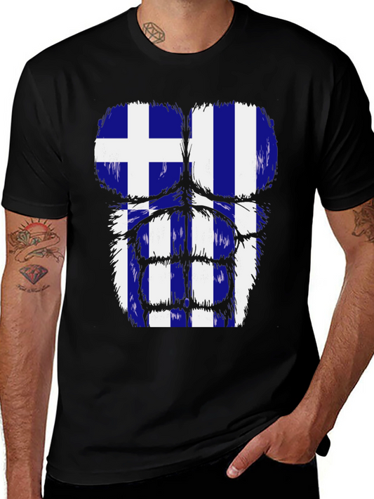Greek Flag Muscle Tee