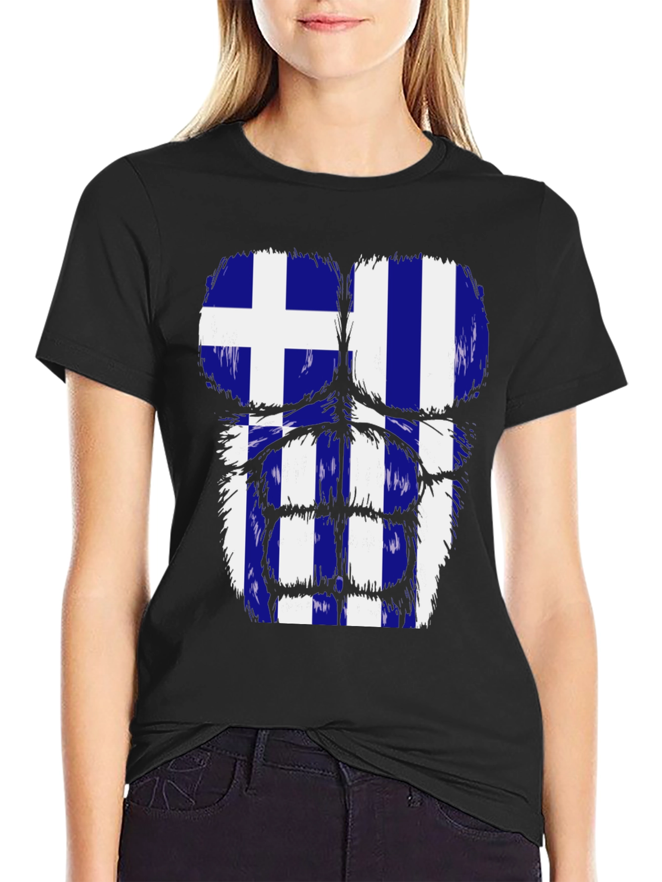Greek Flag Muscle Tee