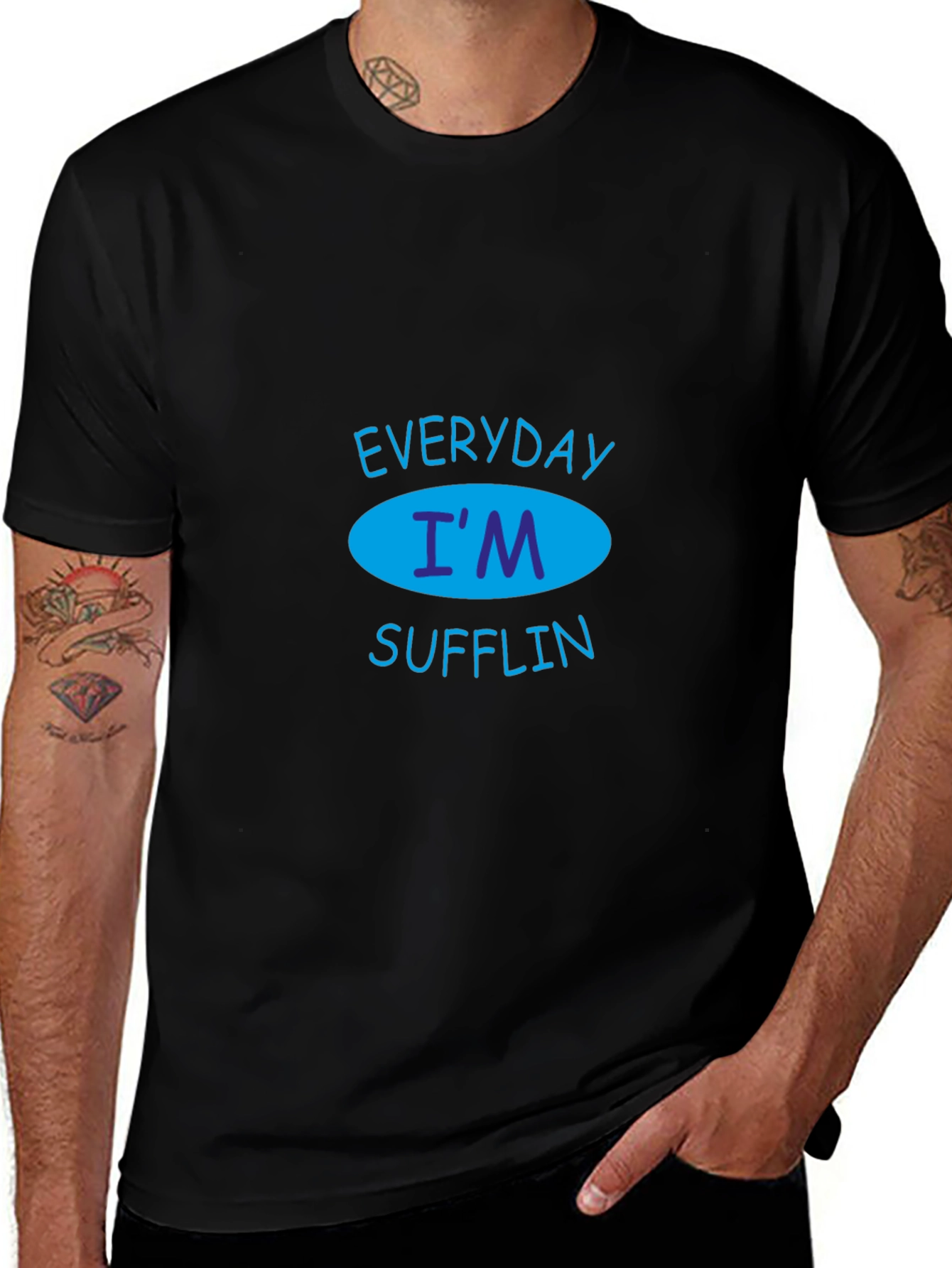 Everyday Im Sufflin Black T-Shirt