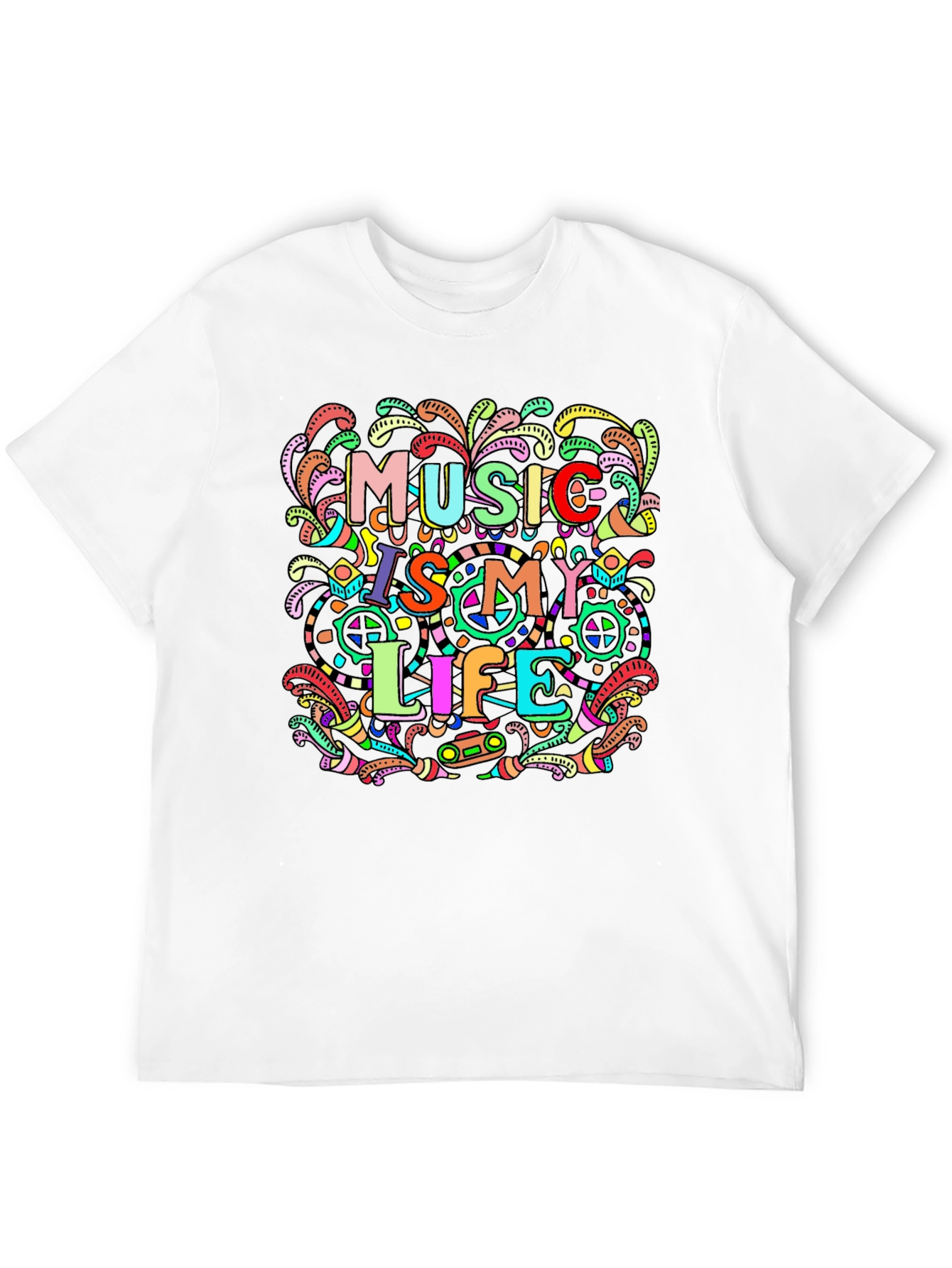 Music Is My Life Graphic Print T-Shirt
