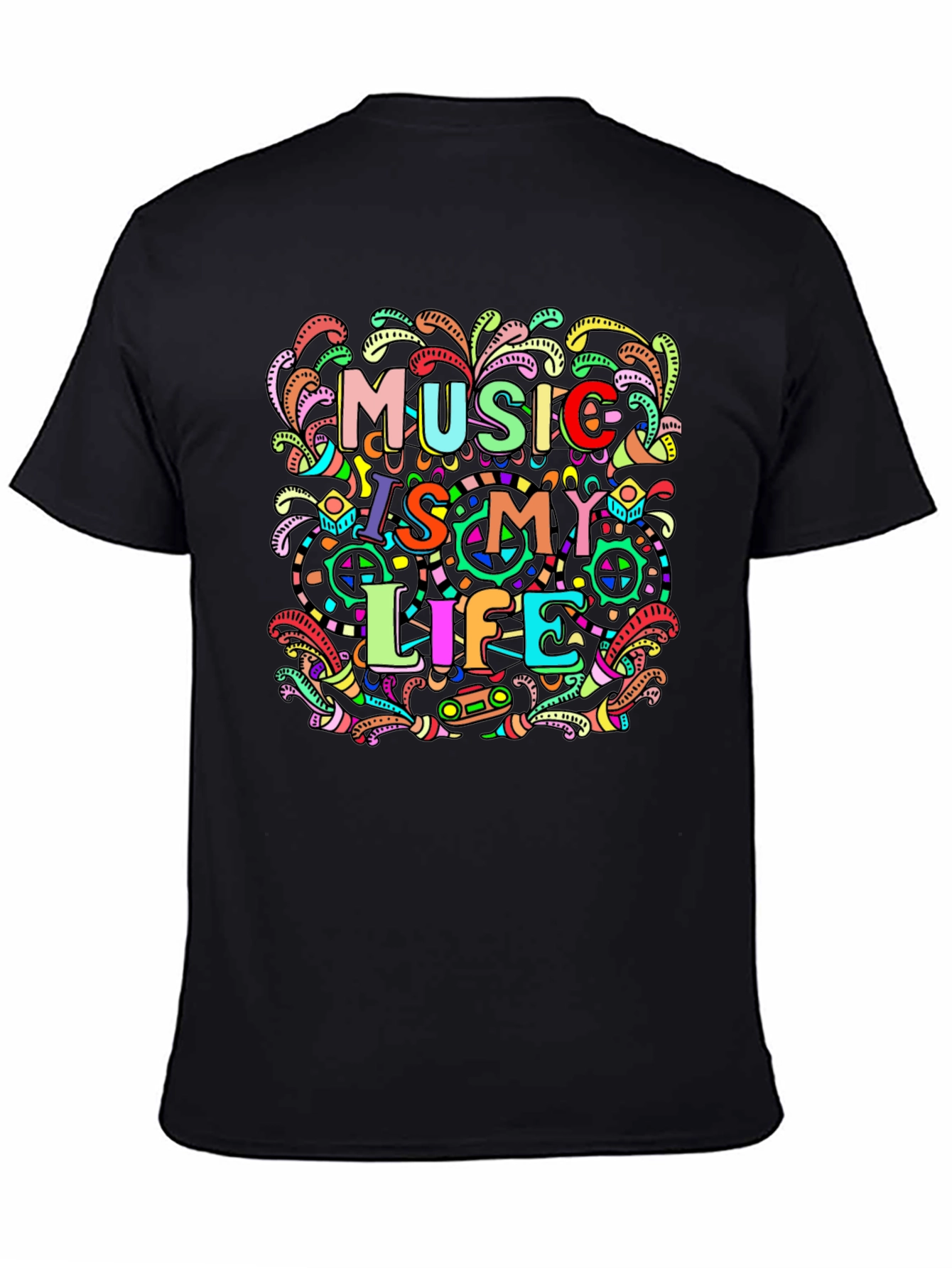 Music Is My Life Graphic Print T-Shirt