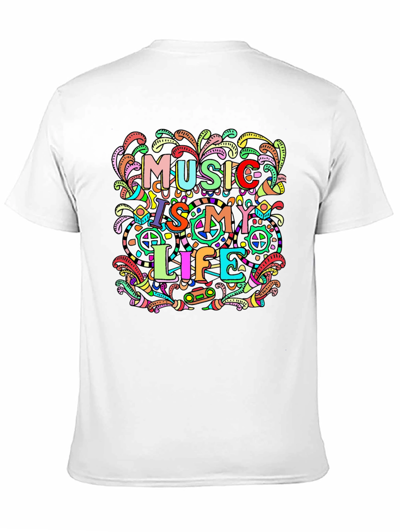 Music Is My Life Graphic Print T-Shirt