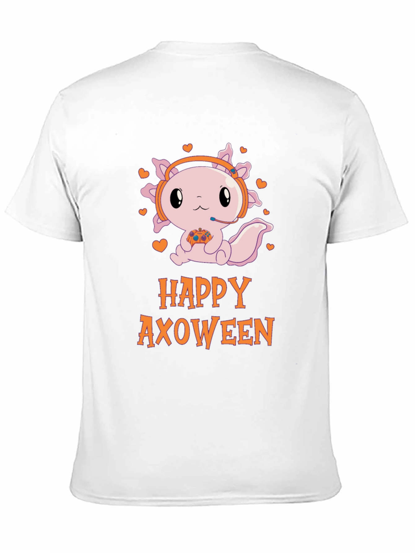 Happy Axoween Gamer T-Shirt - Cute Axolotl Design